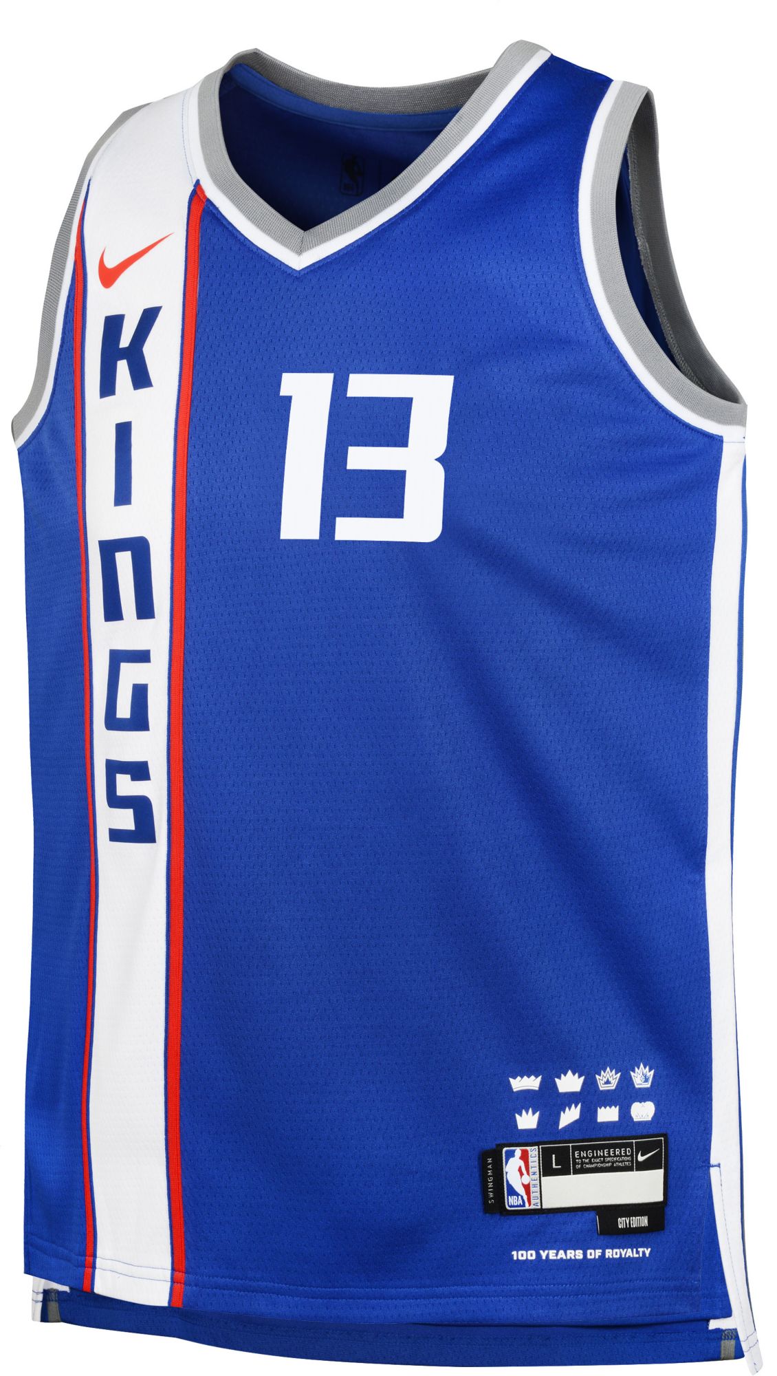 Nike Youth 2023-24 City Edition Sacramento Kings Keegan Murray #13 Blue Swingman Jersey