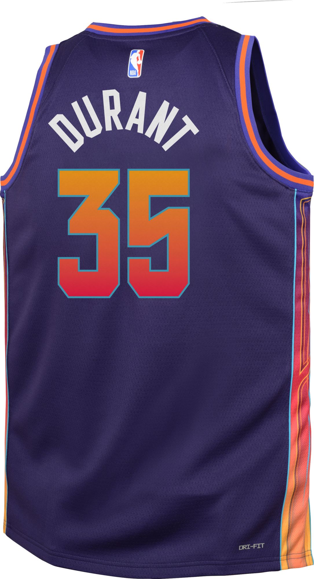 Nike Youth 2023-24 City Edition Phoenix Suns Kevin Durant #35 Black Swingman Jersey