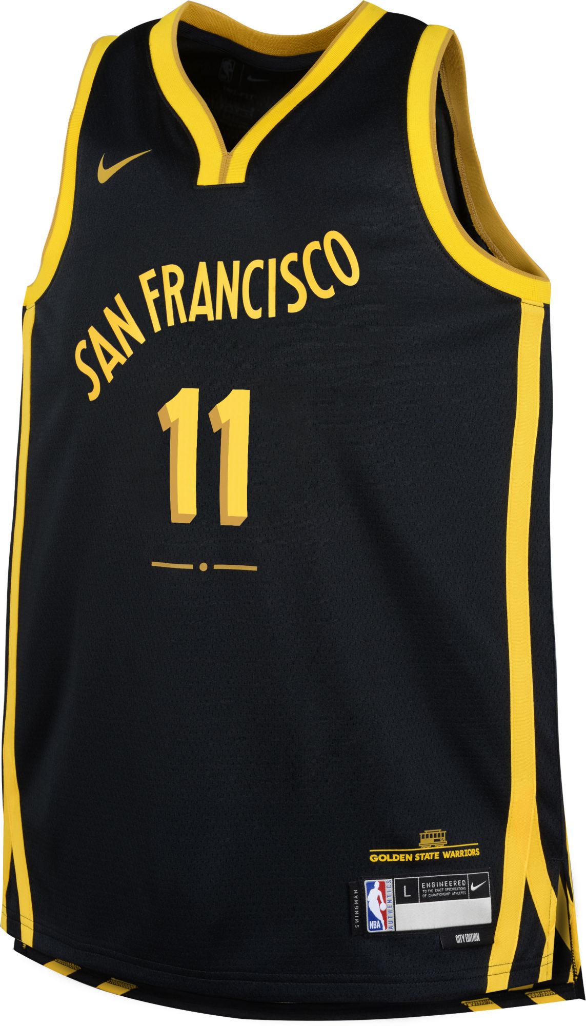 Nike Youth 2023-24 City Edition Golden State Warriors Klay Thompson #11 Black Swingman Jersey