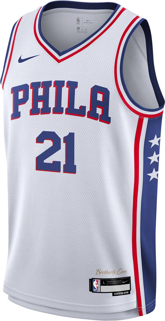 Philadelphia 76ers Joel Embiid #21 Nike Swingman Jersey Small White
