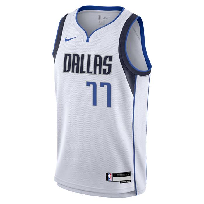 Nike Youth Dallas Mavericks Luka Doncic #77 White Swingman Jersey
