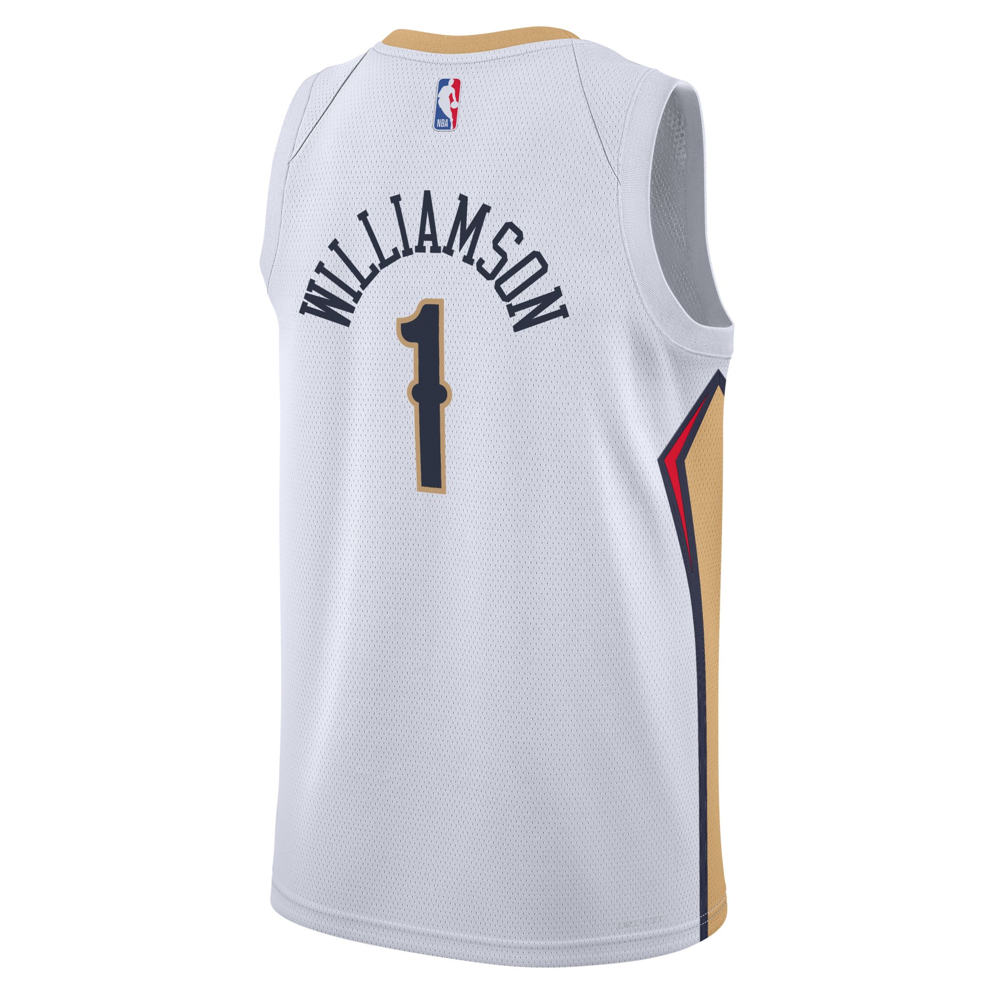 Nike Youth New Orleans Pelicans Zion Williamson #1 White Swingman Association Jersey product image