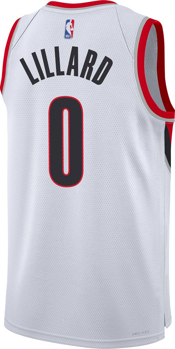 Nike Youth Portland Trail Blazers Damian Lillard #0 Red Dri-Fit Swingman Jersey, Boys', Medium