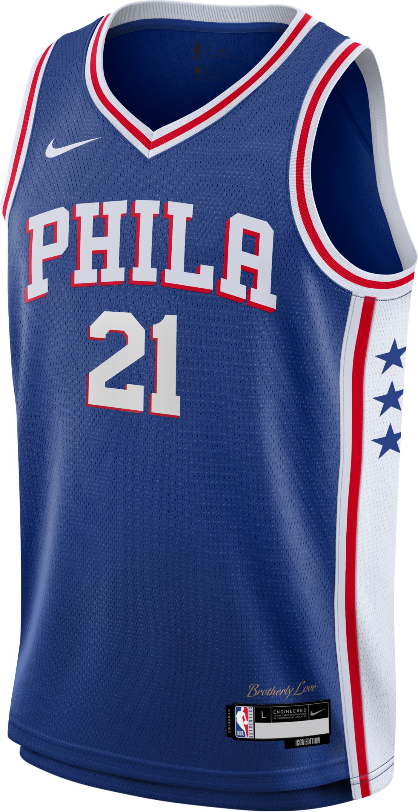 Nike Youth Philadelphia 76ers Joel Embiid 21 Blue Swingman Jersey Dick s Sporting Goods