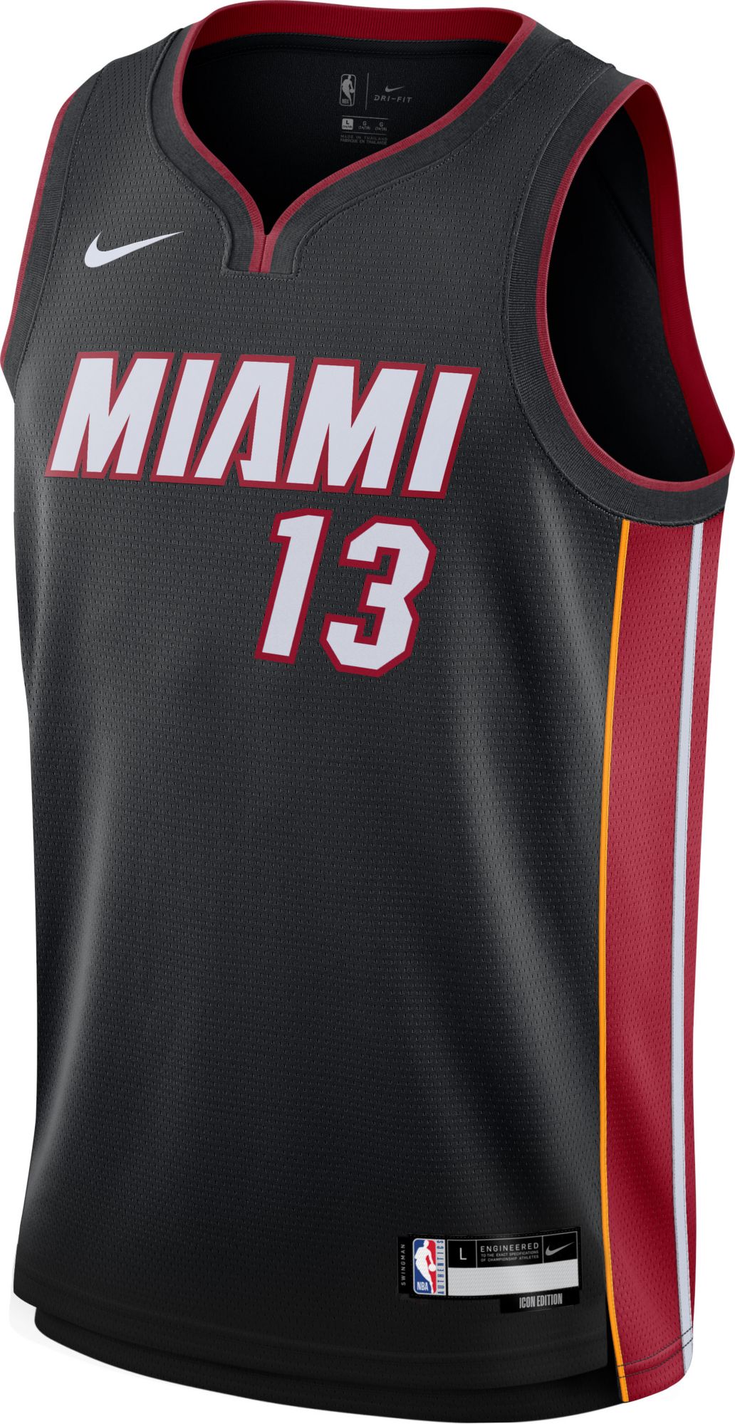 Nike Youth Miami Heat Bam Adebayo #13 Black Swingman Icon Jersey product image