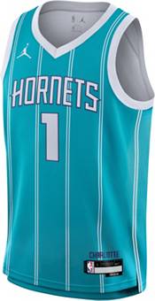 Outerstuff Nike Youth Charlotte Hornets Teal Court Culture T-Shirt, Boys', Large, Blue