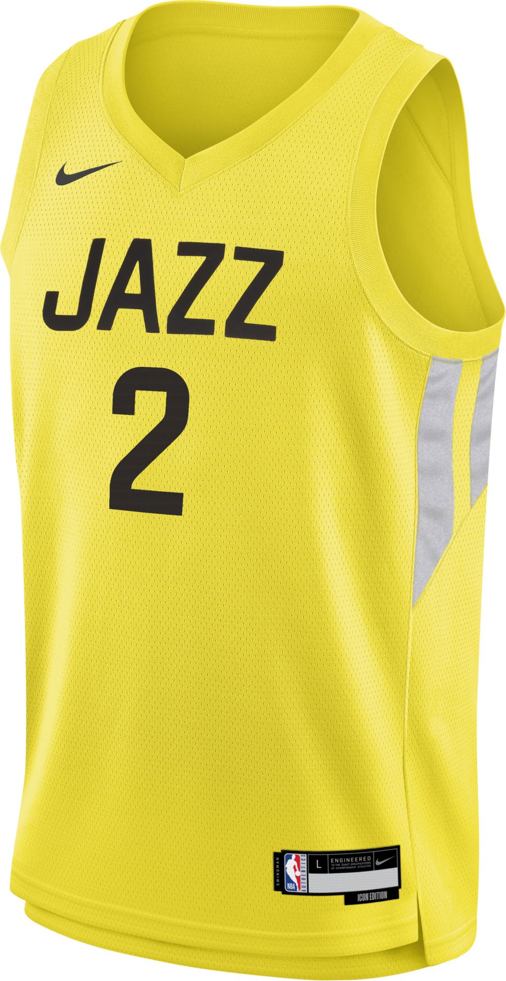 Nike Youth Utah Jazz Collin Sexton #2 Yellow Swingman Jersey