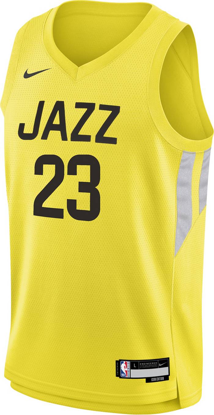 Utah Jazz Lauri Markkanen #23 Nike Icon Jersey Medium Yellow
