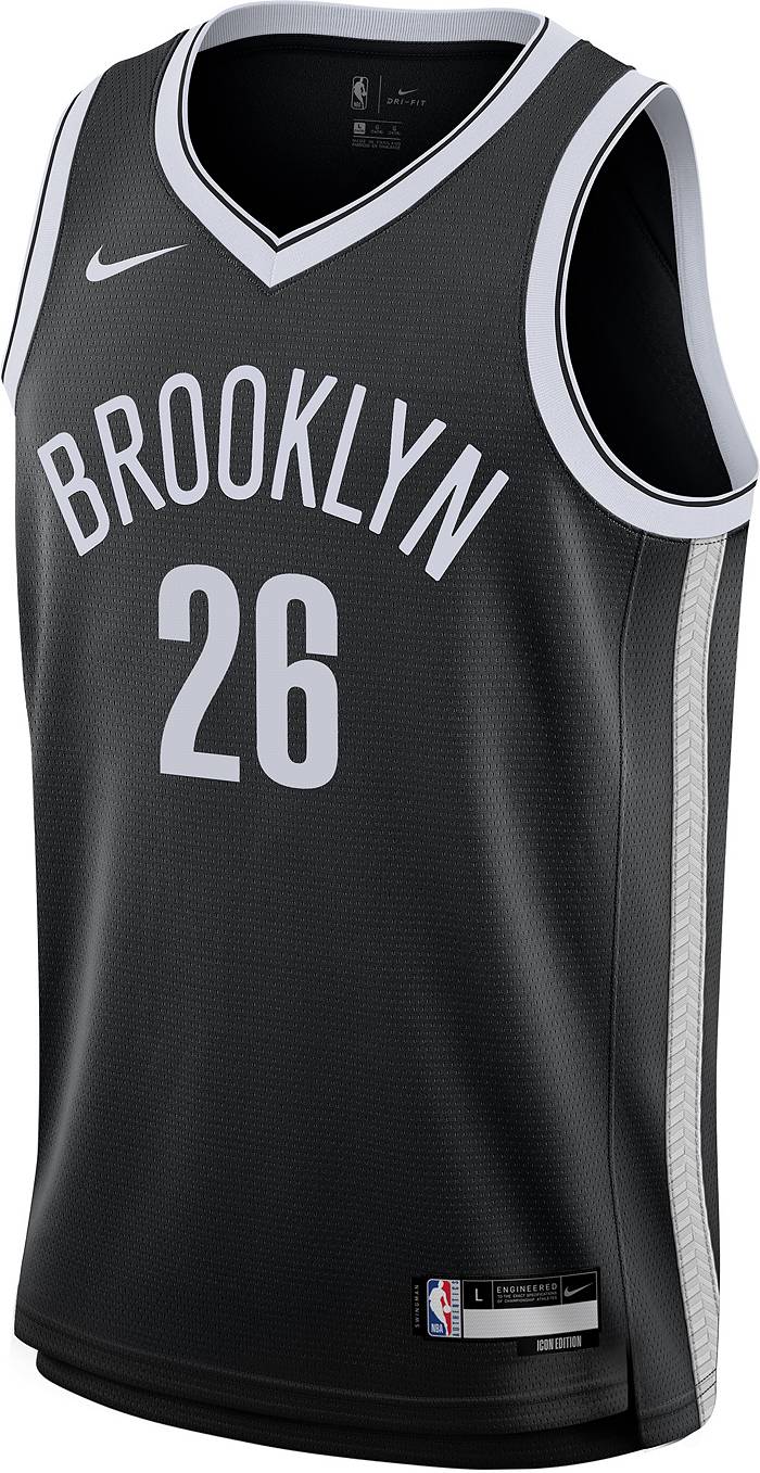 Nike Men's Brooklyn Nets Seth Curry #30 White Hardwood Classic Dri-Fit Swingman Jersey, XXL
