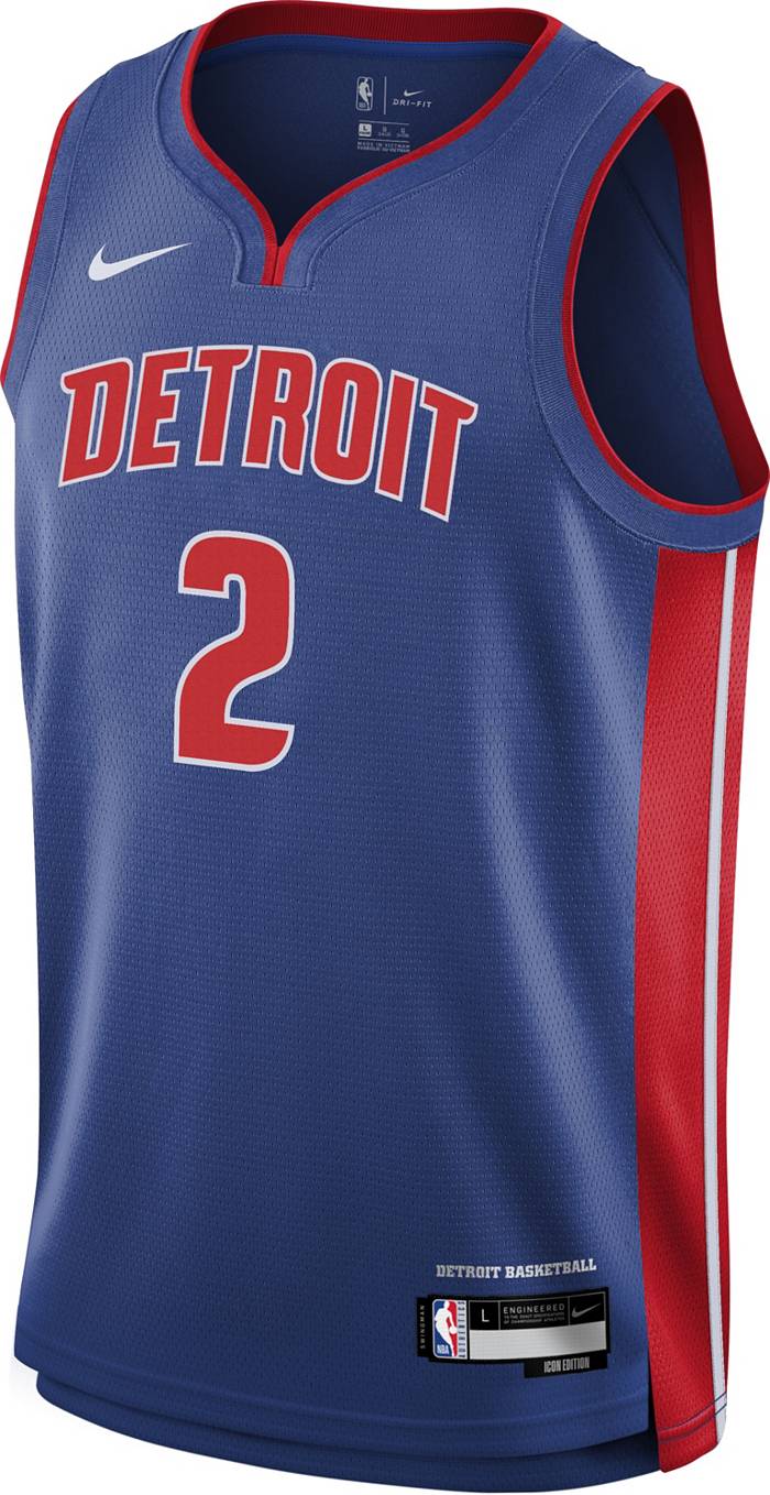 Nike Youth 2022-23 City Edition Detroit Pistons Cade Cunningham #2 Cotton T-Shirt - Green - S Each