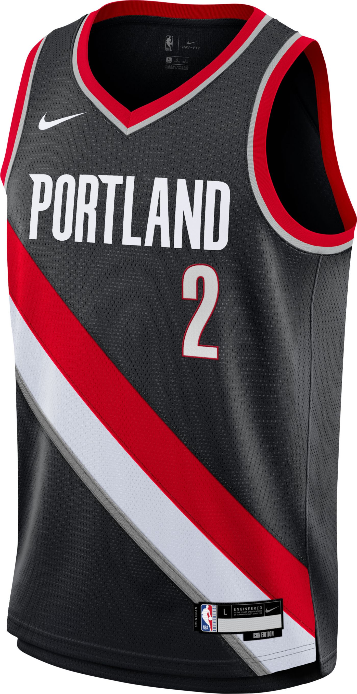 Nike Youth Black Portland Trail Blazers Deandre Ayton 2 Swingman Icon Jersey Dick s Sporting Goods