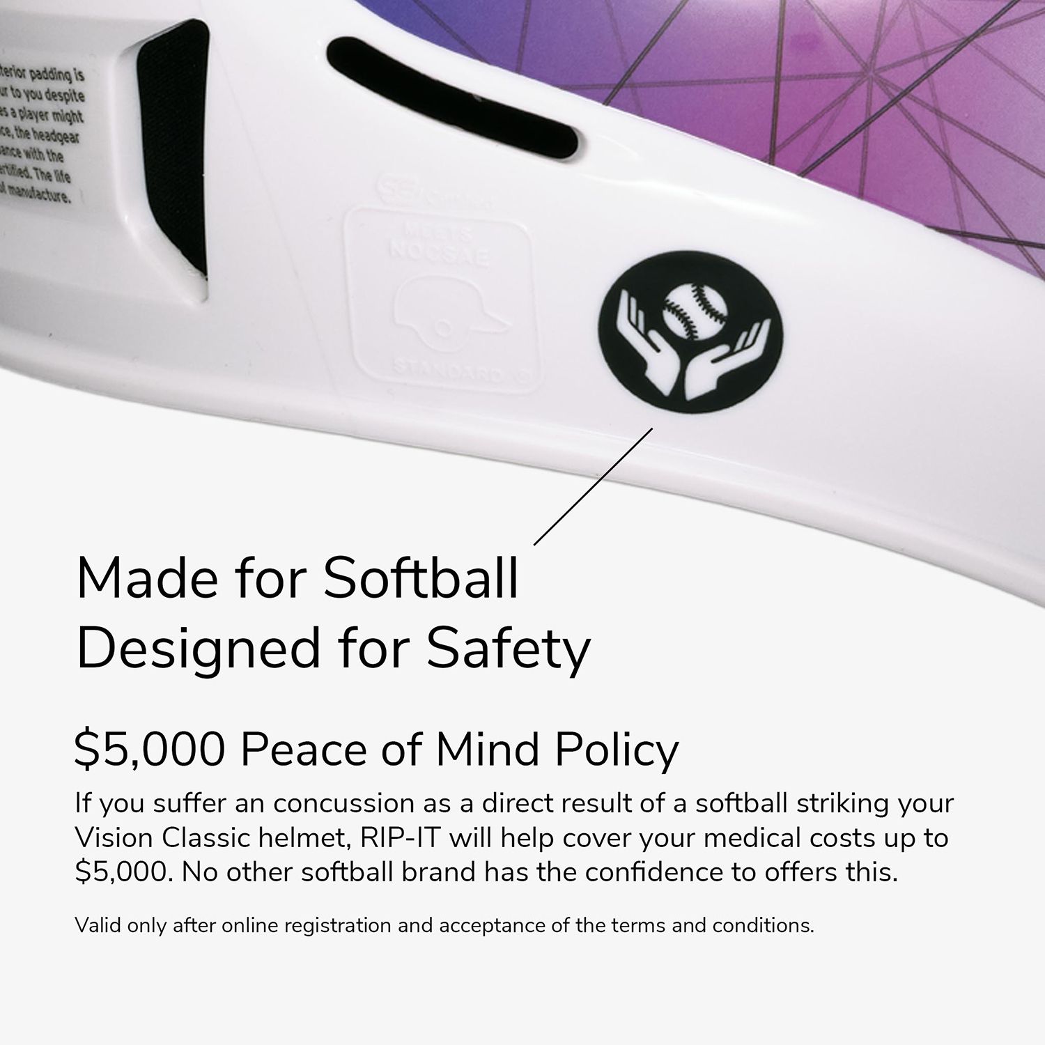 RIP-IT Vision Classic 2.0 Softball Batting Helmet product image