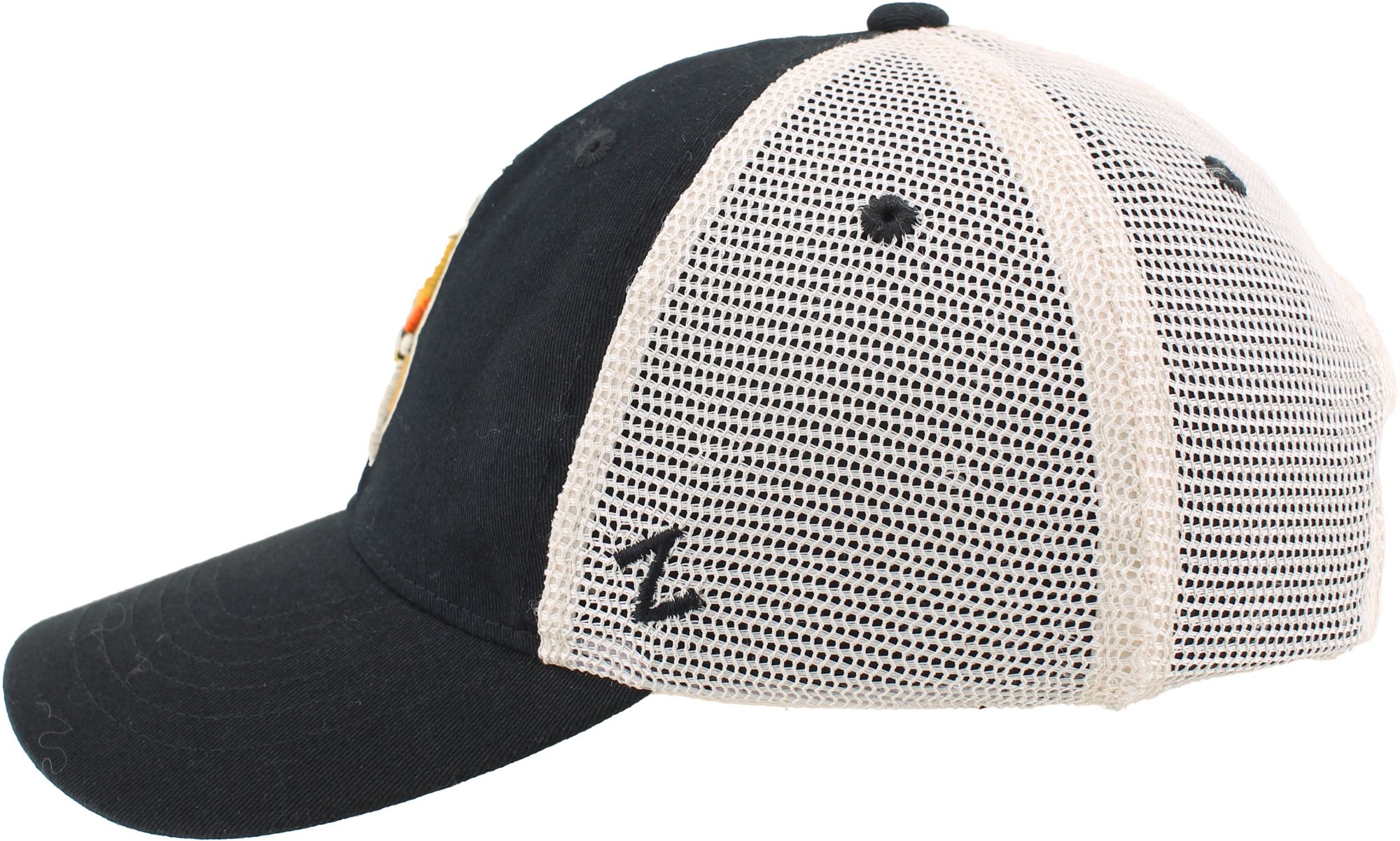 Zephyr Adult Schaumburg Boomers Black and Stone Frontier League Adjustable Trucker Hat product image