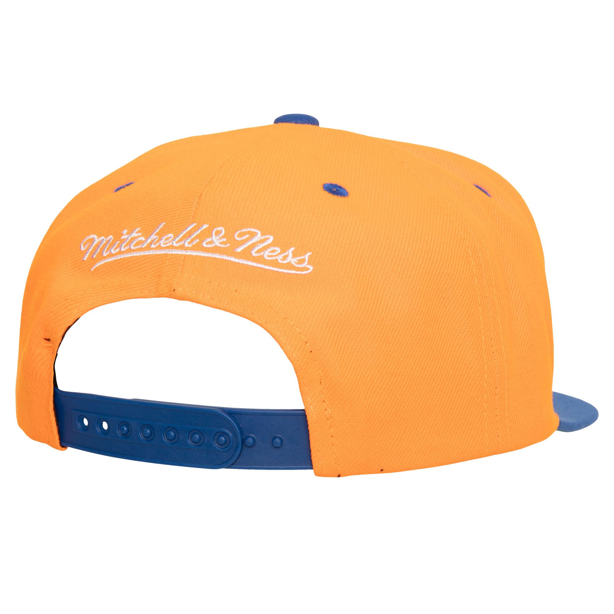 Mitchell and Ness Men's New York Knicks Orange Hardwood Classic Transcript 9Fifty Hat