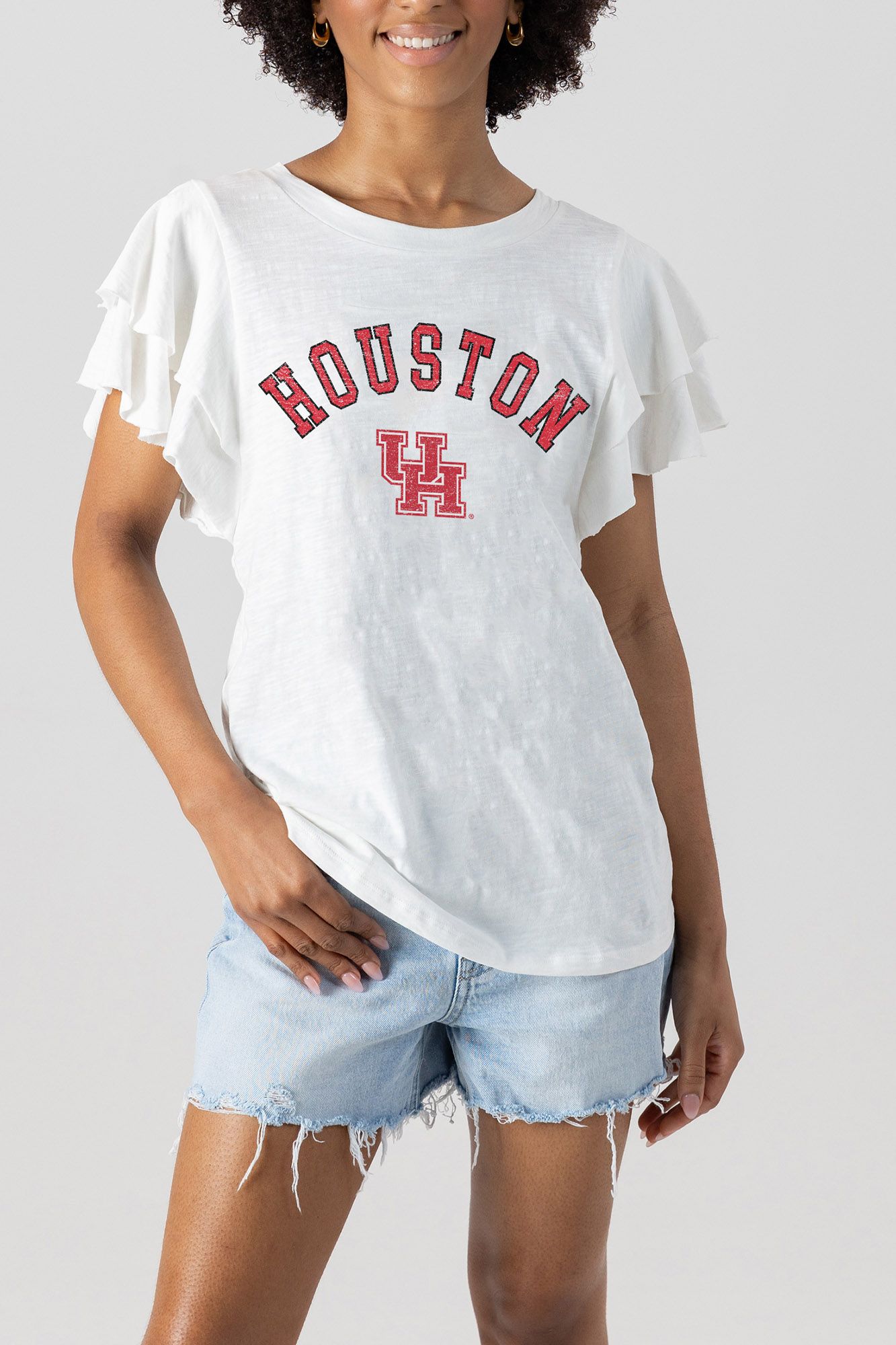Gameday Couture Women's Houston Cougars White Flutter T-Shirt product image