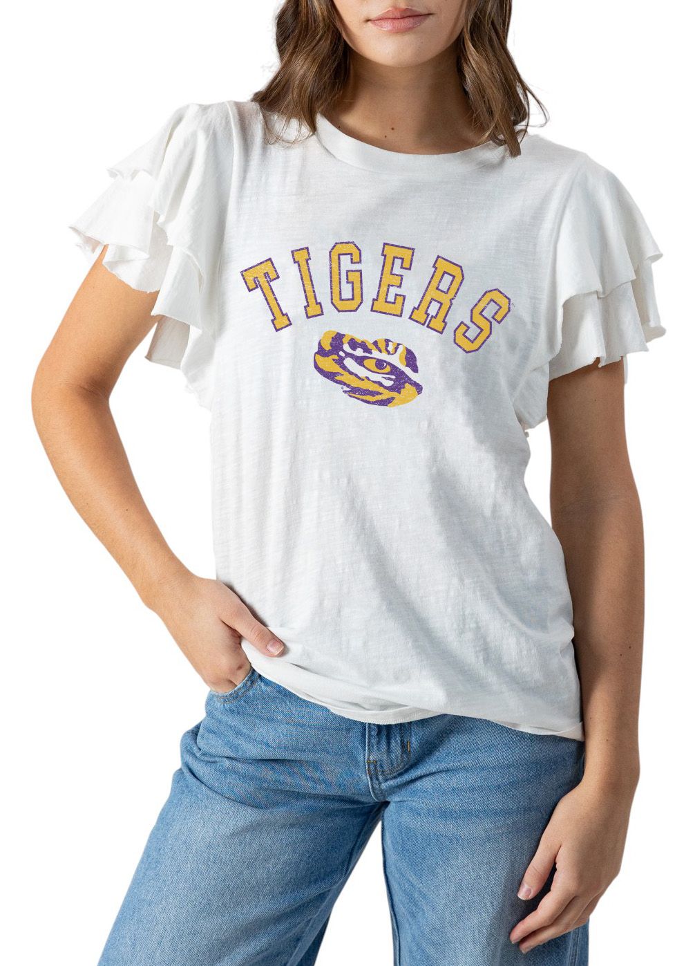 Gameday Couture Women's LSU Tigers White Flutter T-Shirt product image