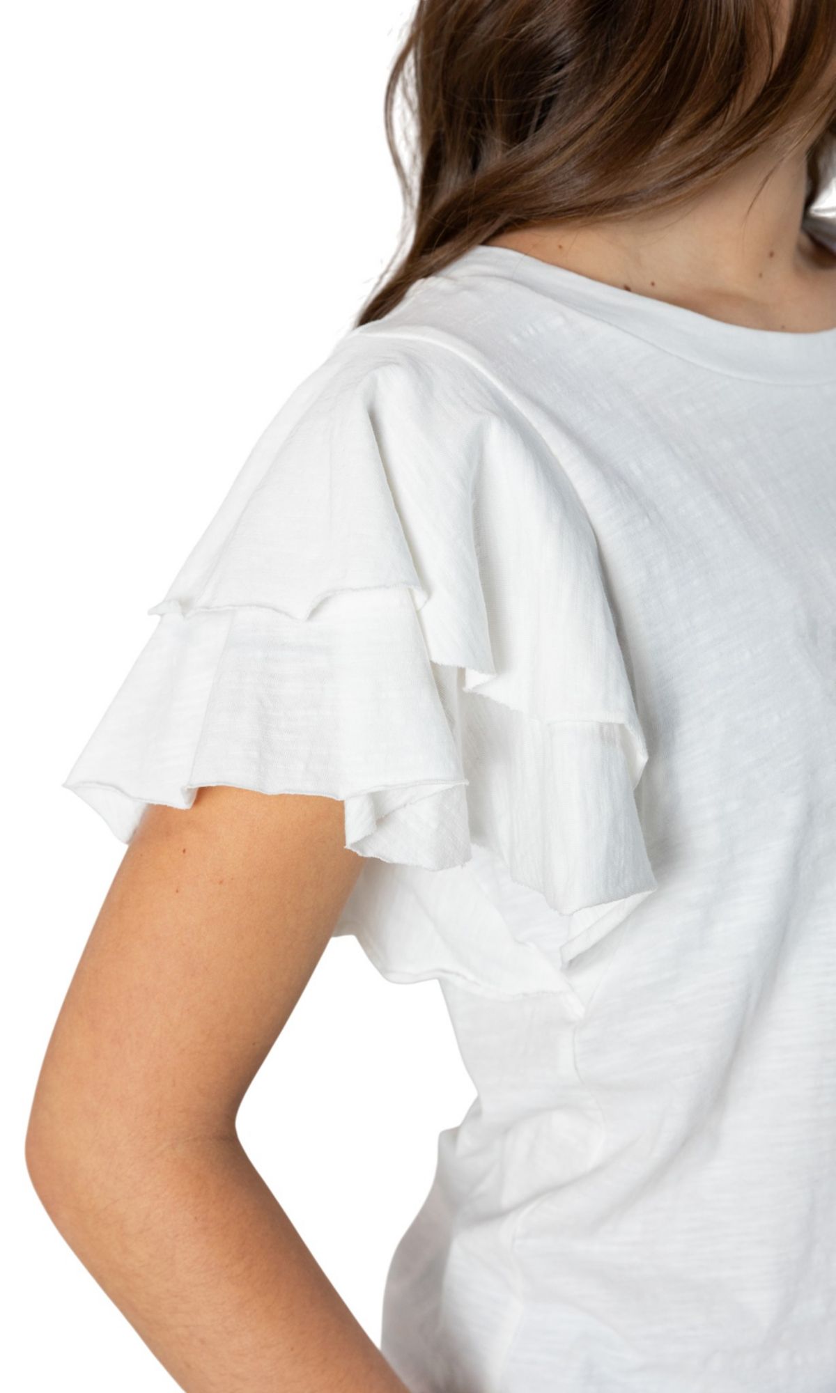 Gameday Couture Women's North Texas Mean Green White Flutter T-Shirt product image