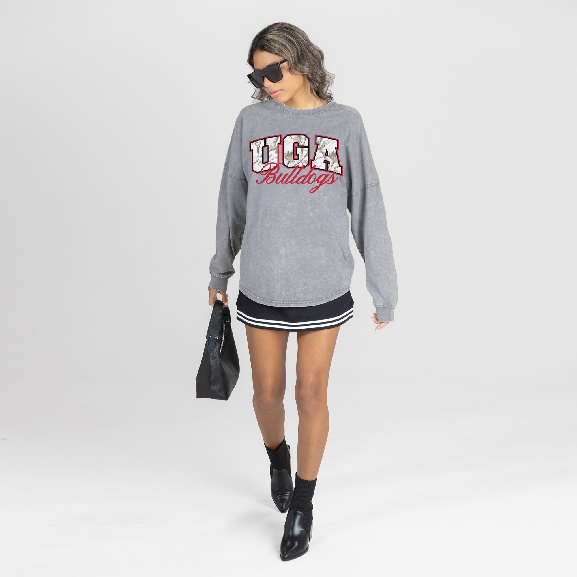 Gameday Couture Women's Georgia Bulldogs Grey Camo Fill Long Sleeve Shirt product image
