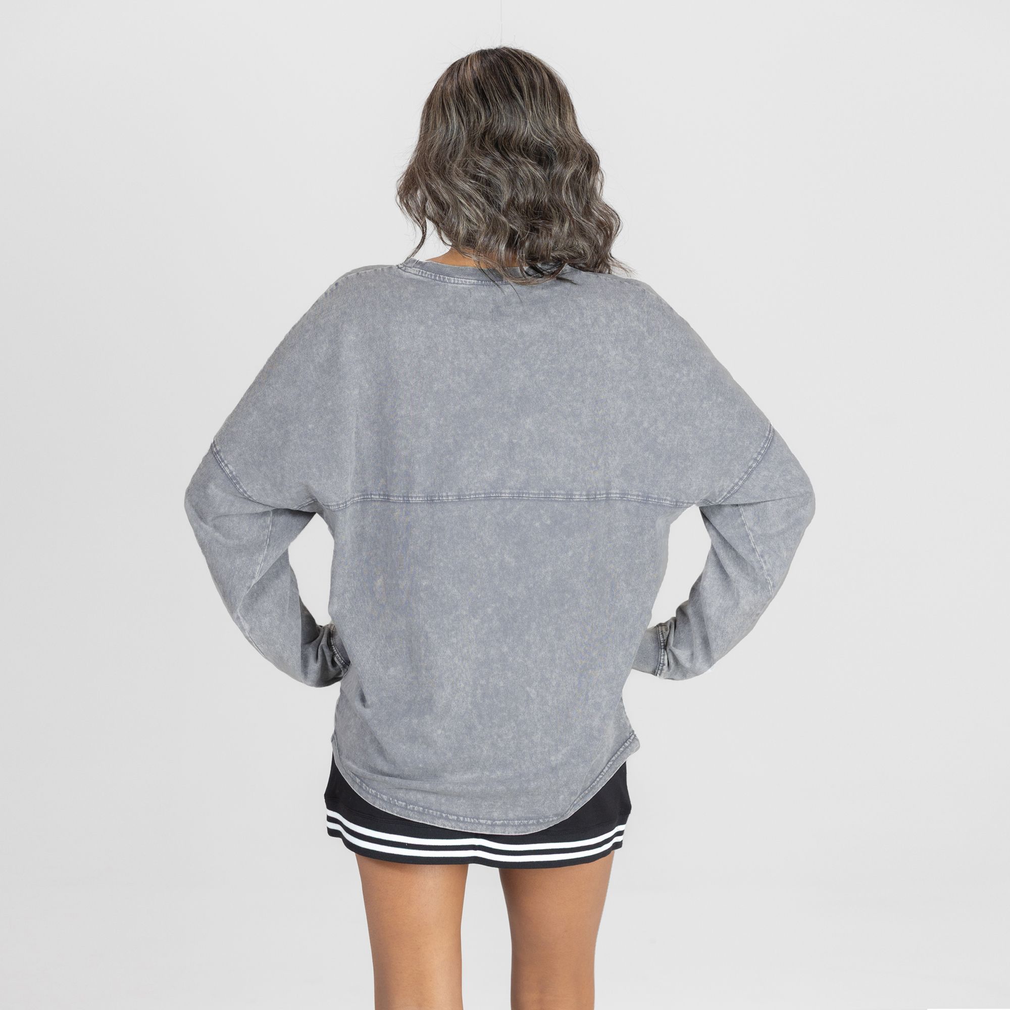 Gameday Couture Women's West Virginia Mountaineers Grey Camo Fill Long Sleeve Shirt product image
