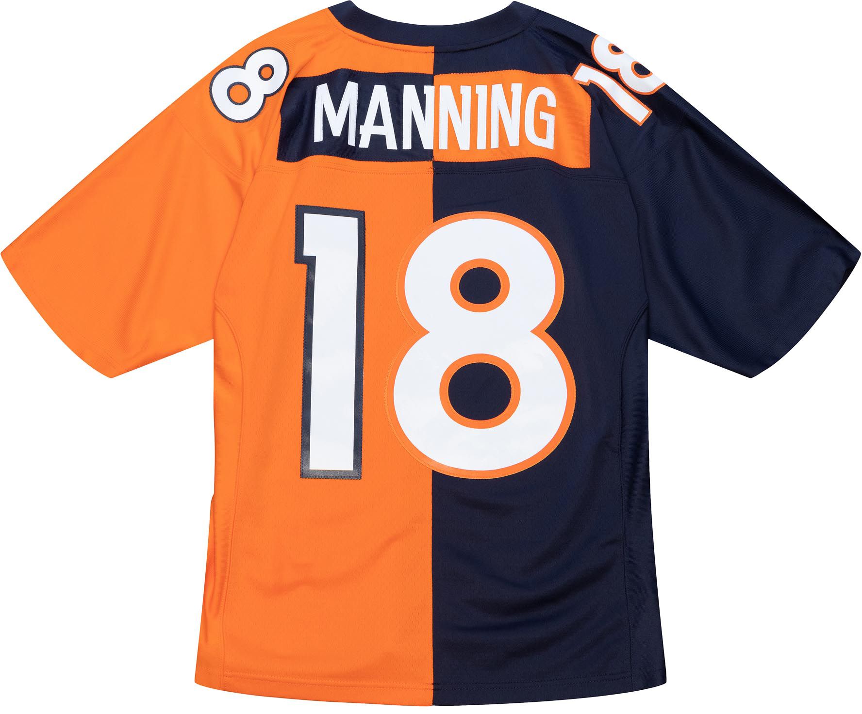 Mitchell & Ness Men's Denver Broncos Peyton Manning #18 2015 Split Throwback Jersey