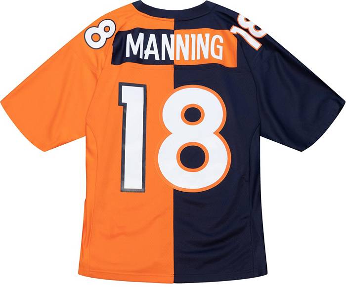 Mitchell & Ness Men's Denver Broncos Peyton Manning #18 2015 Split  Throwback Jersey