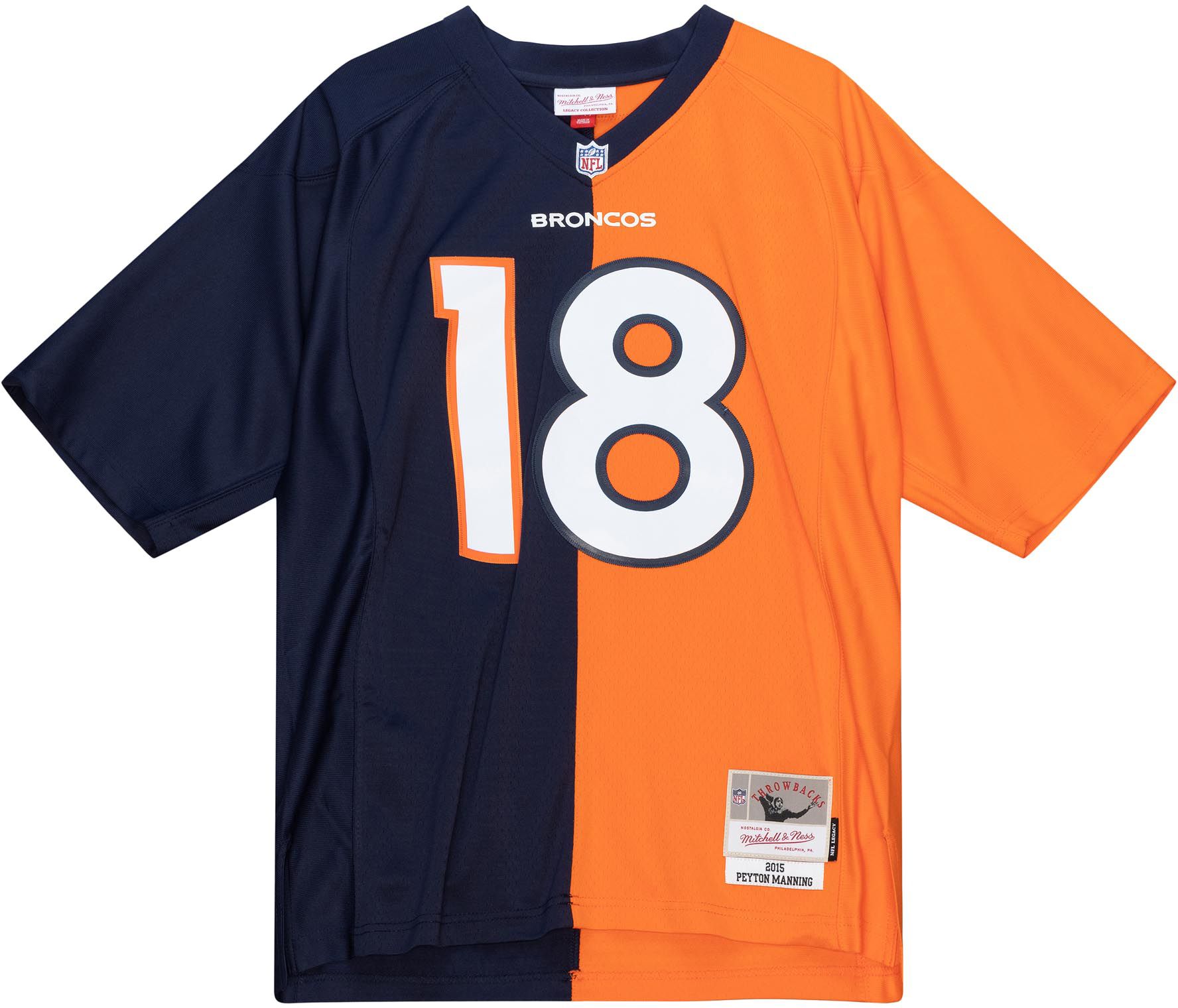 Nike Indianapolis Colts No18 Peyton Manning Orange/Royal Blue Men's Stitched NFL Elite Split Denver Broncos Jersey