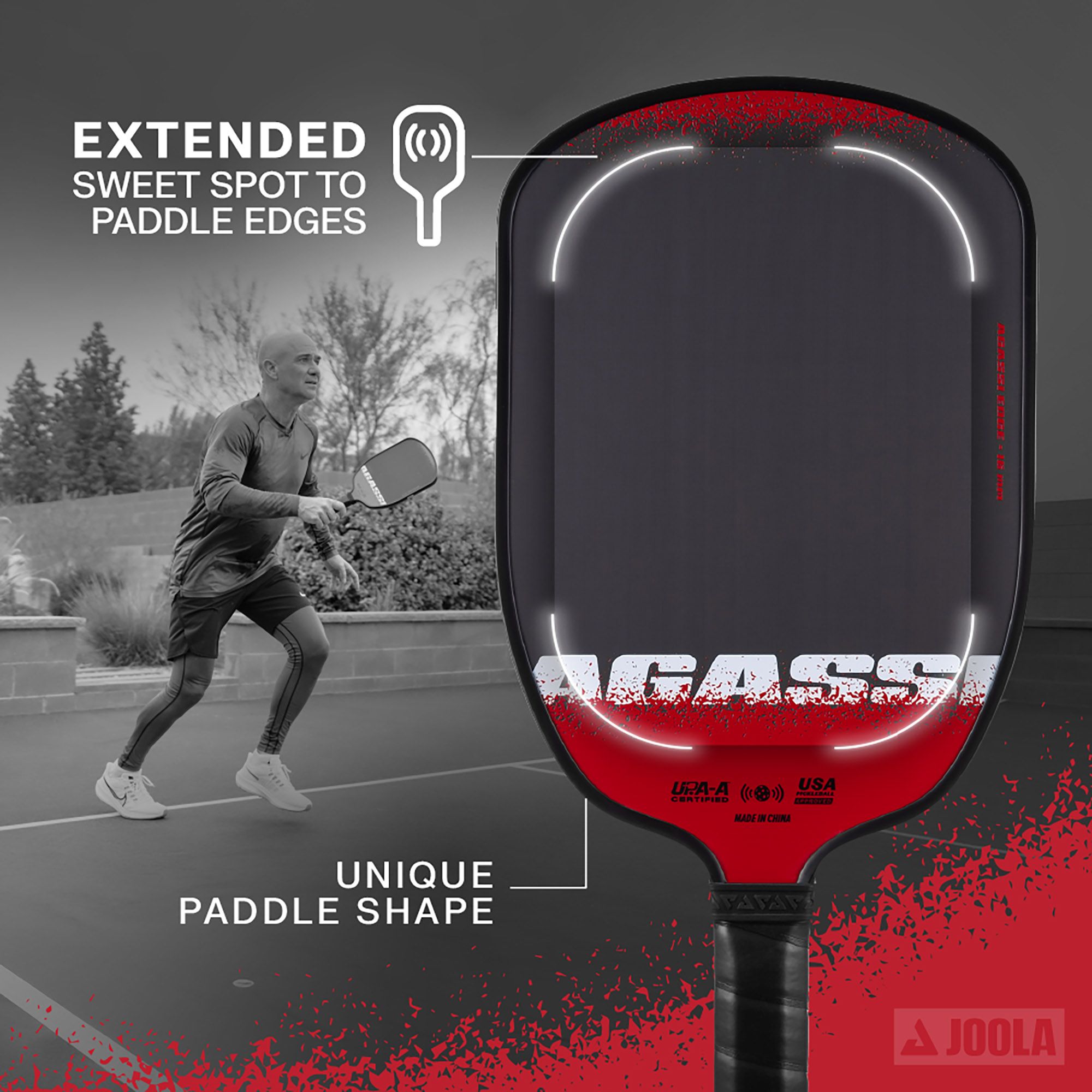 JOOLA Agassi Edge 16mm Pickleball Paddle product image