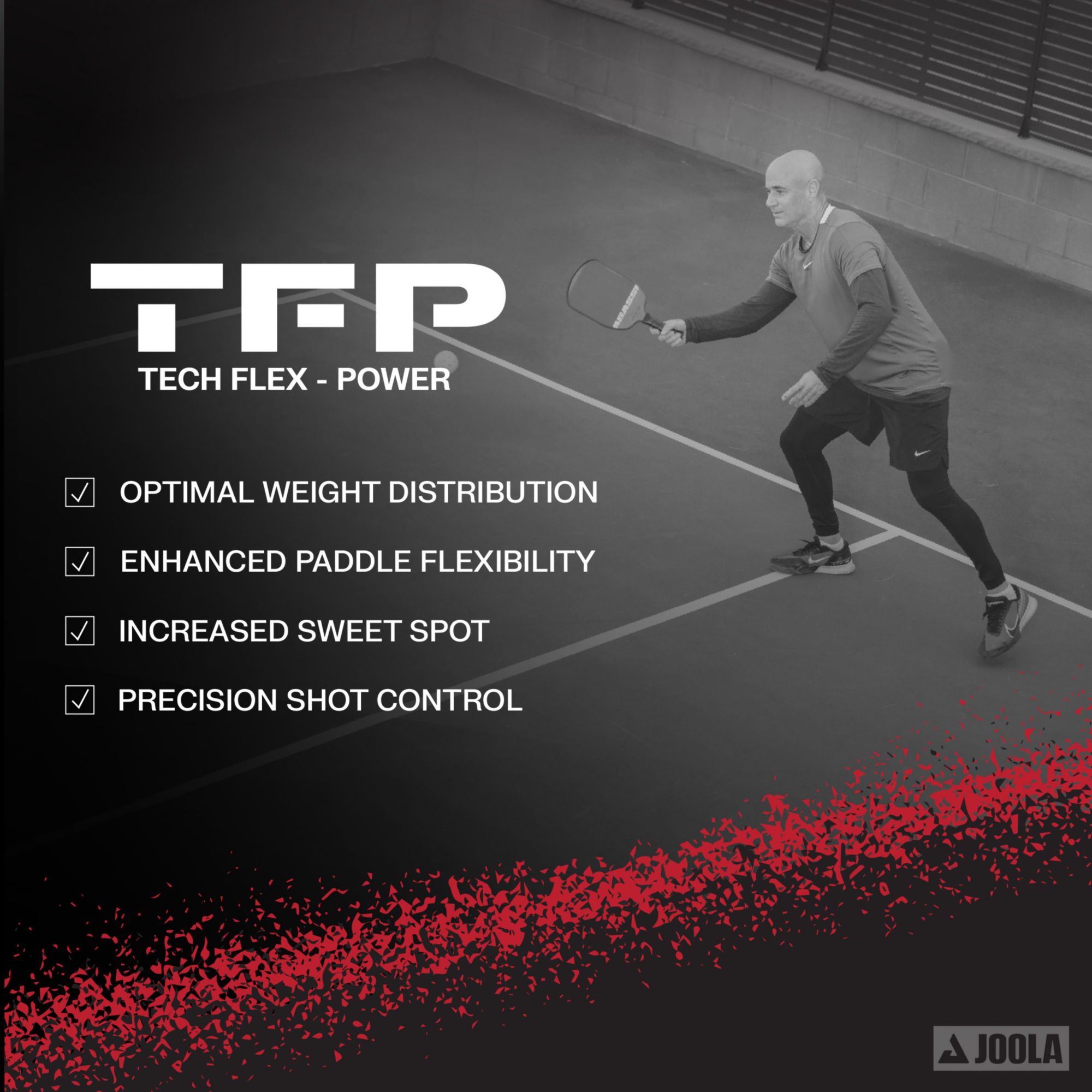 JOOLA Andre Agassi Pro 16mm Pickleball Paddle product image