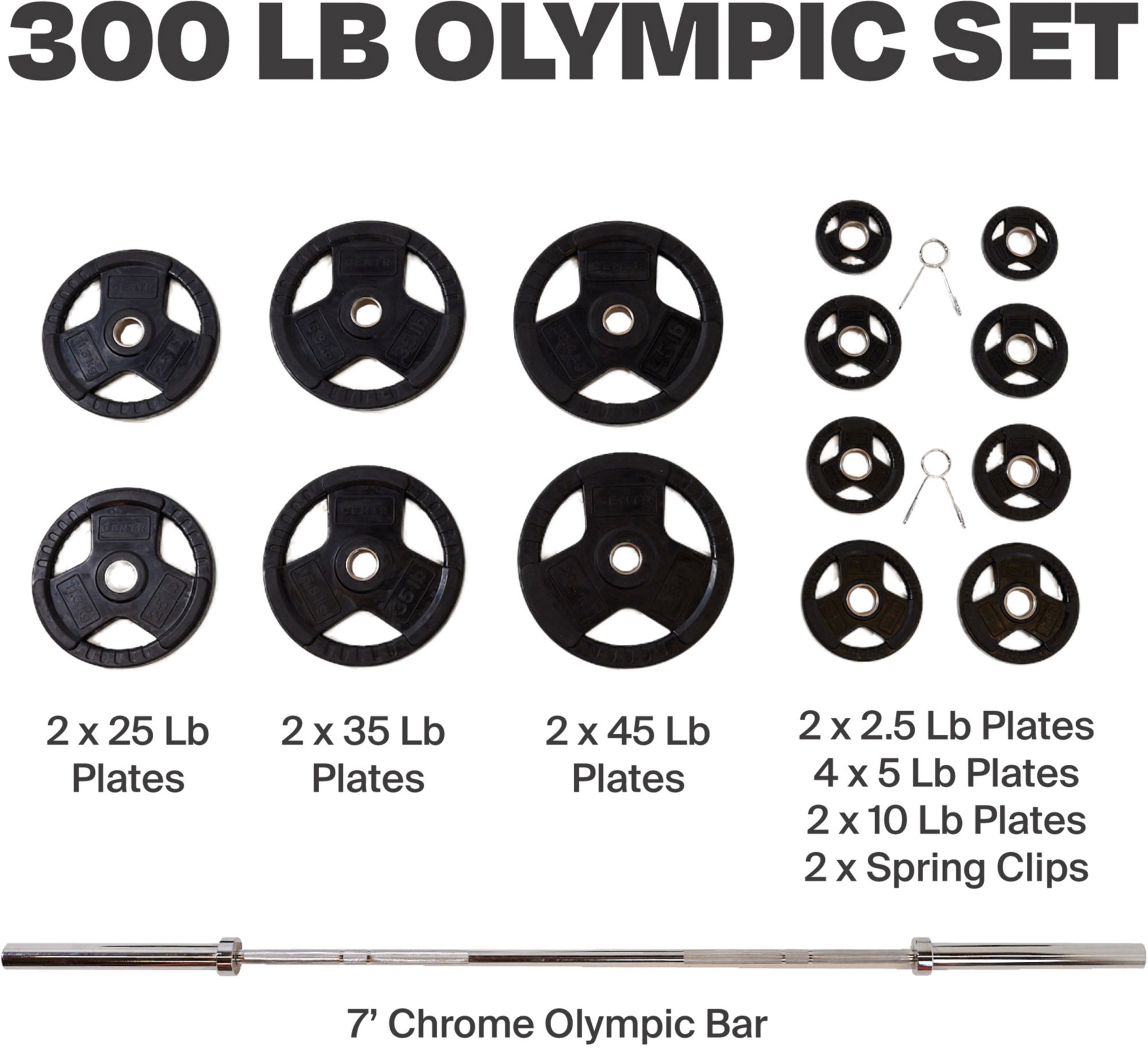 Centr 300 lb Olympic Set with Bar product image