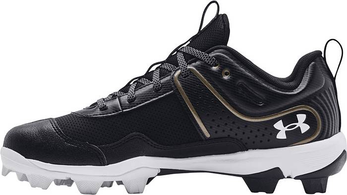  Under Armour Men's Leadoff Low Rubber Molded Cleat Shoe,  Baseball Gray, 6.5