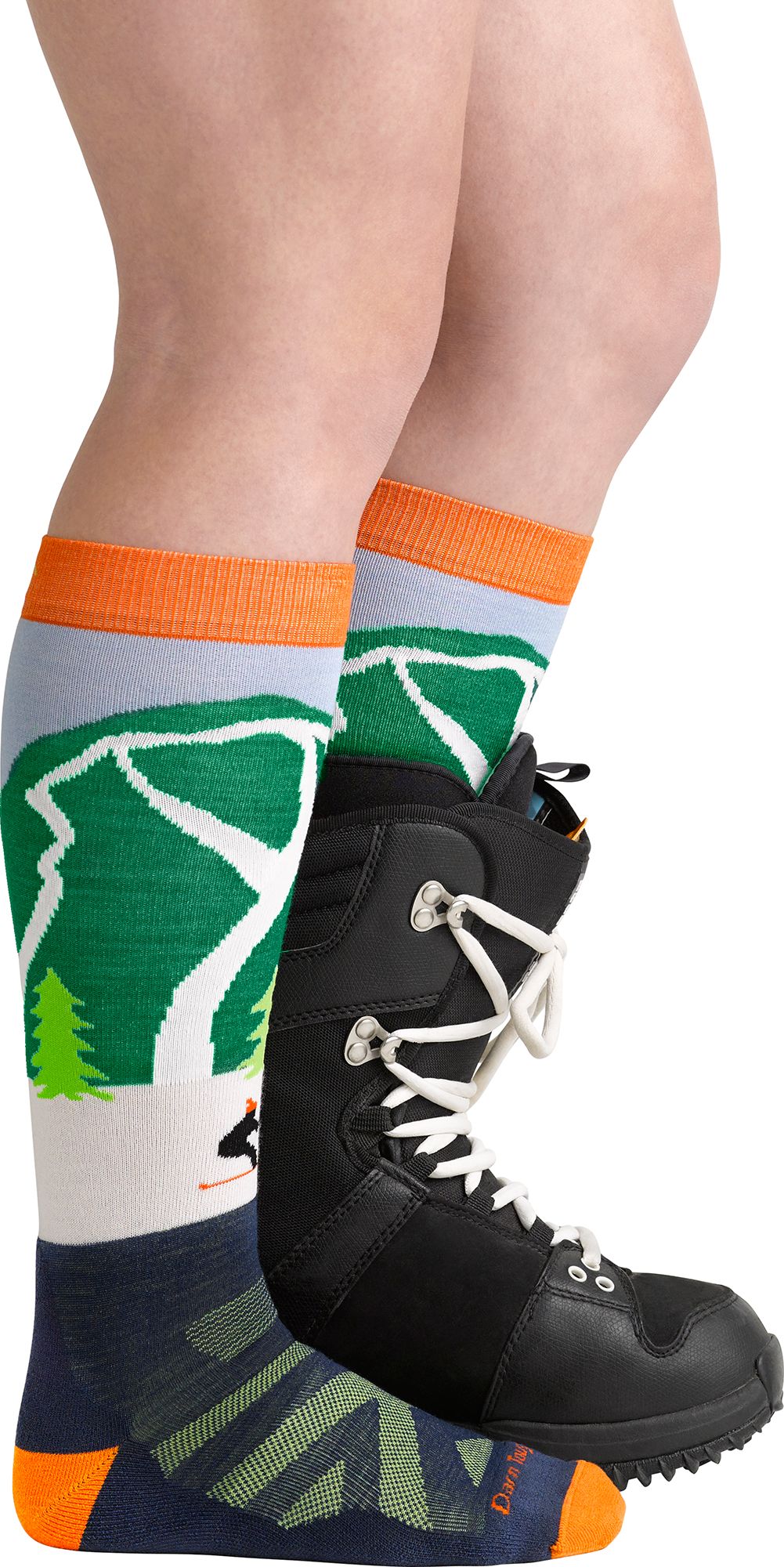 Darn Tough Youth Pow Cow Cushioned Over-The-Calf Ski and Snowboard Socks product image