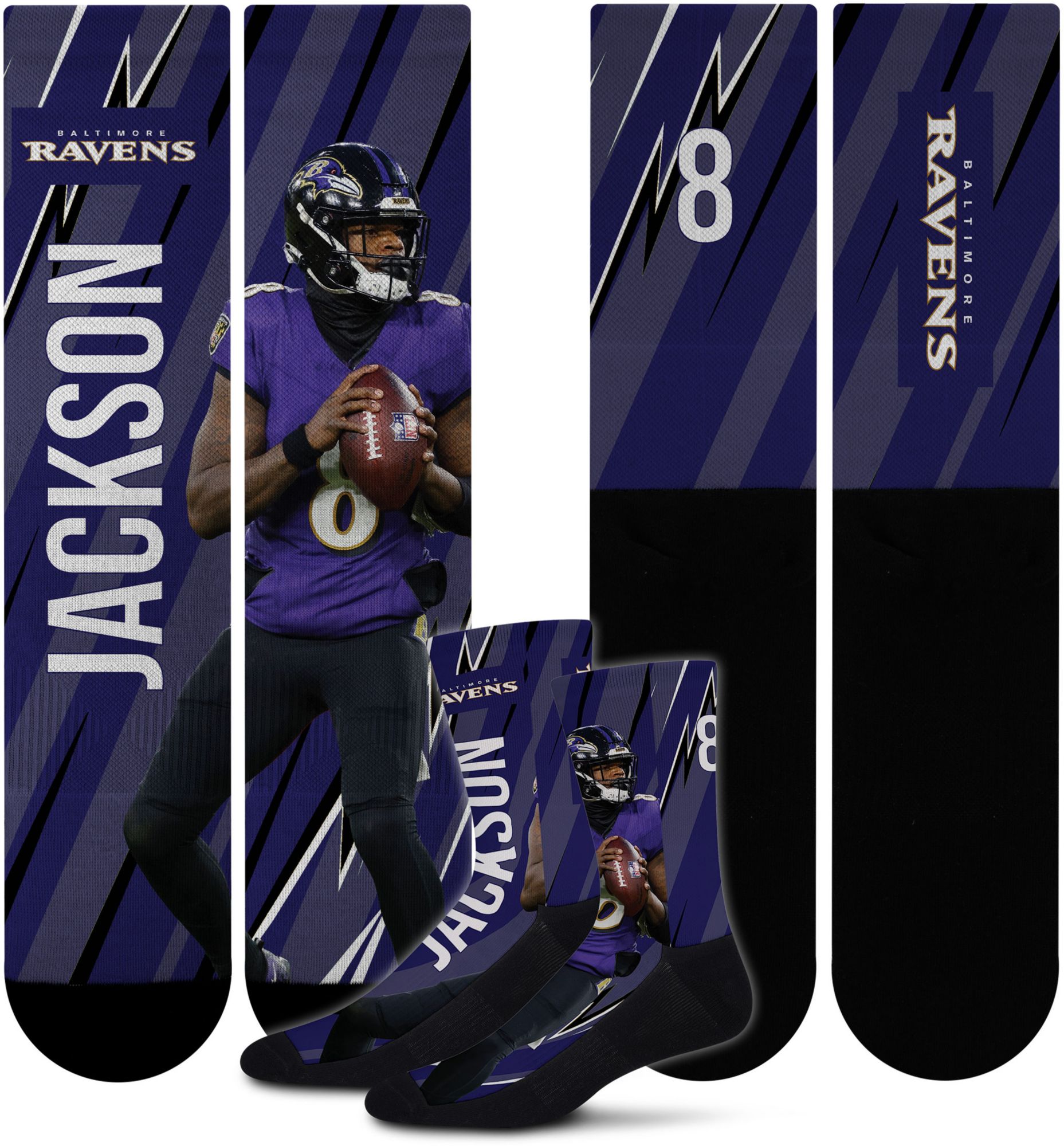 For Bare Feet Youth Baltimore Ravens Energy Socks product image