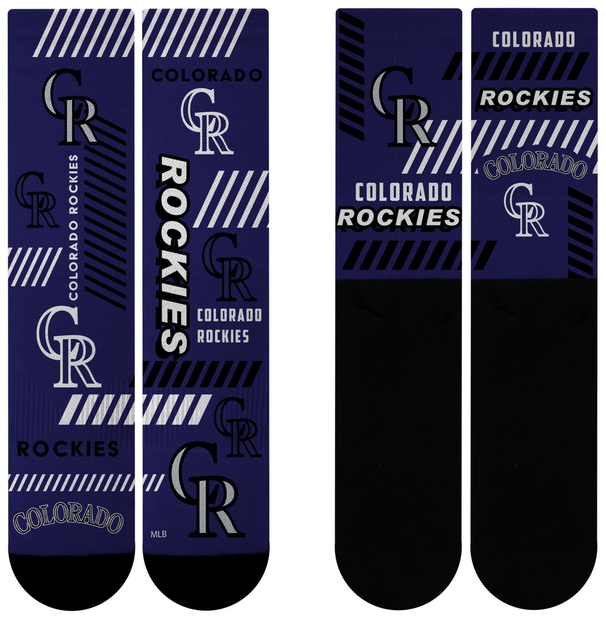 For Bare Feet Adult Colorado Rockies Multi Fantastic Sublimated Crew Socks product image