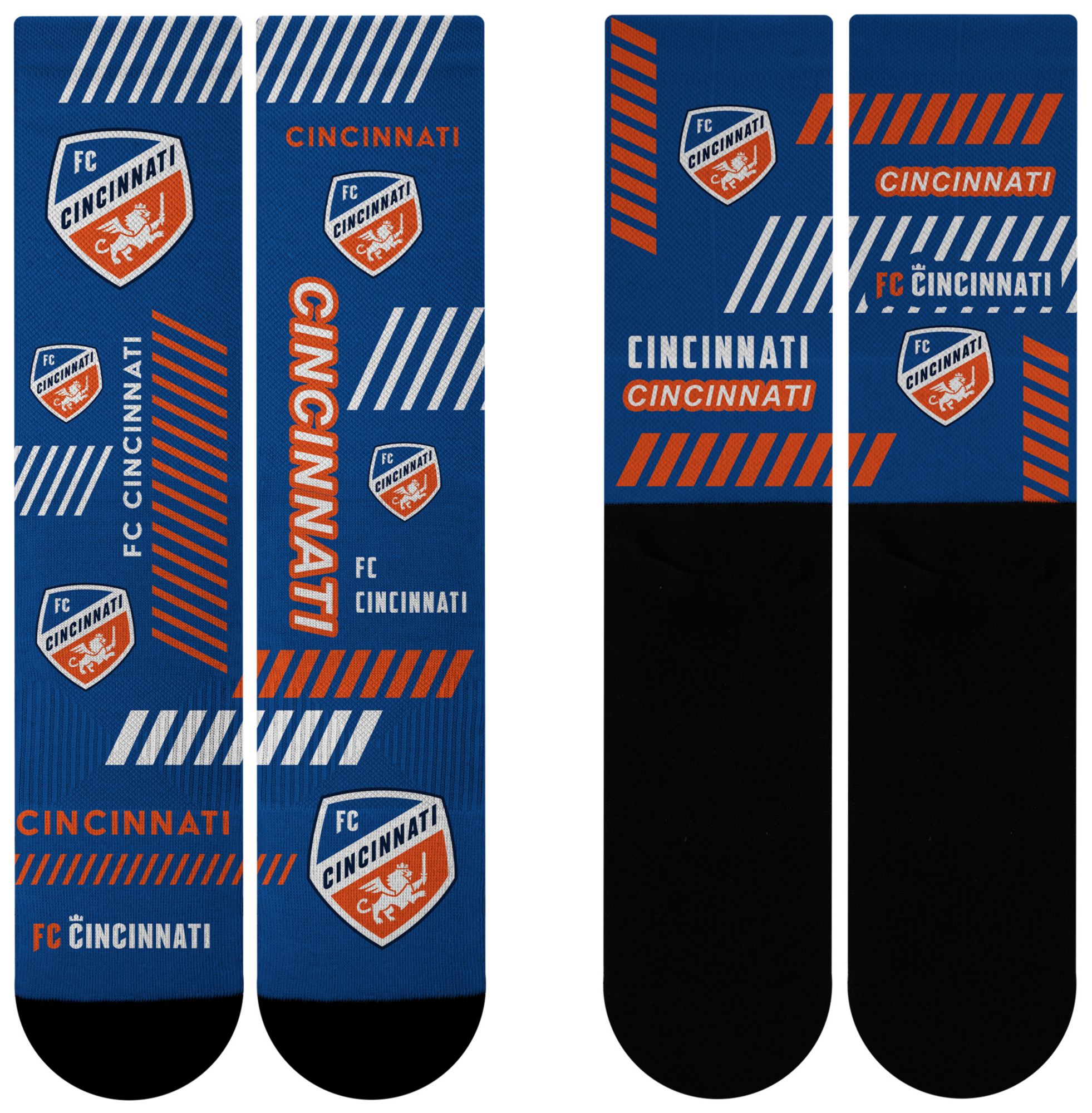 For Bare Feet Adult FC Cincinnati Multi Fantastic Sublimated Crew Socks product image