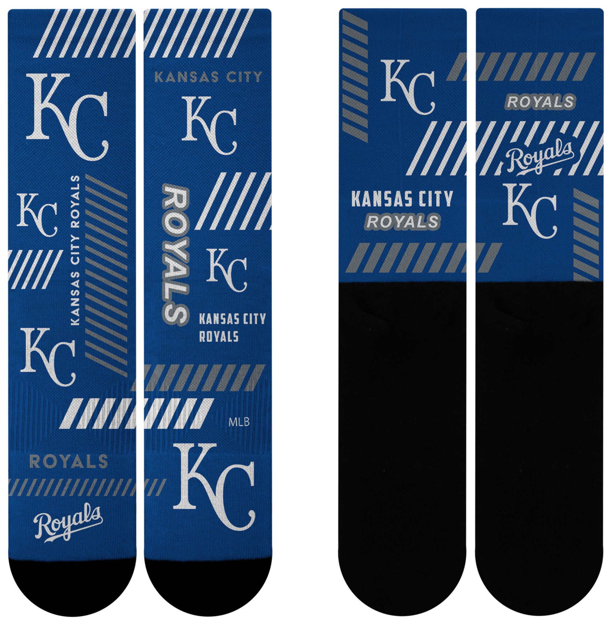 For Bare Feet Adult Kansas City Royals Multi Fantastic Sublimated Crew Socks product image