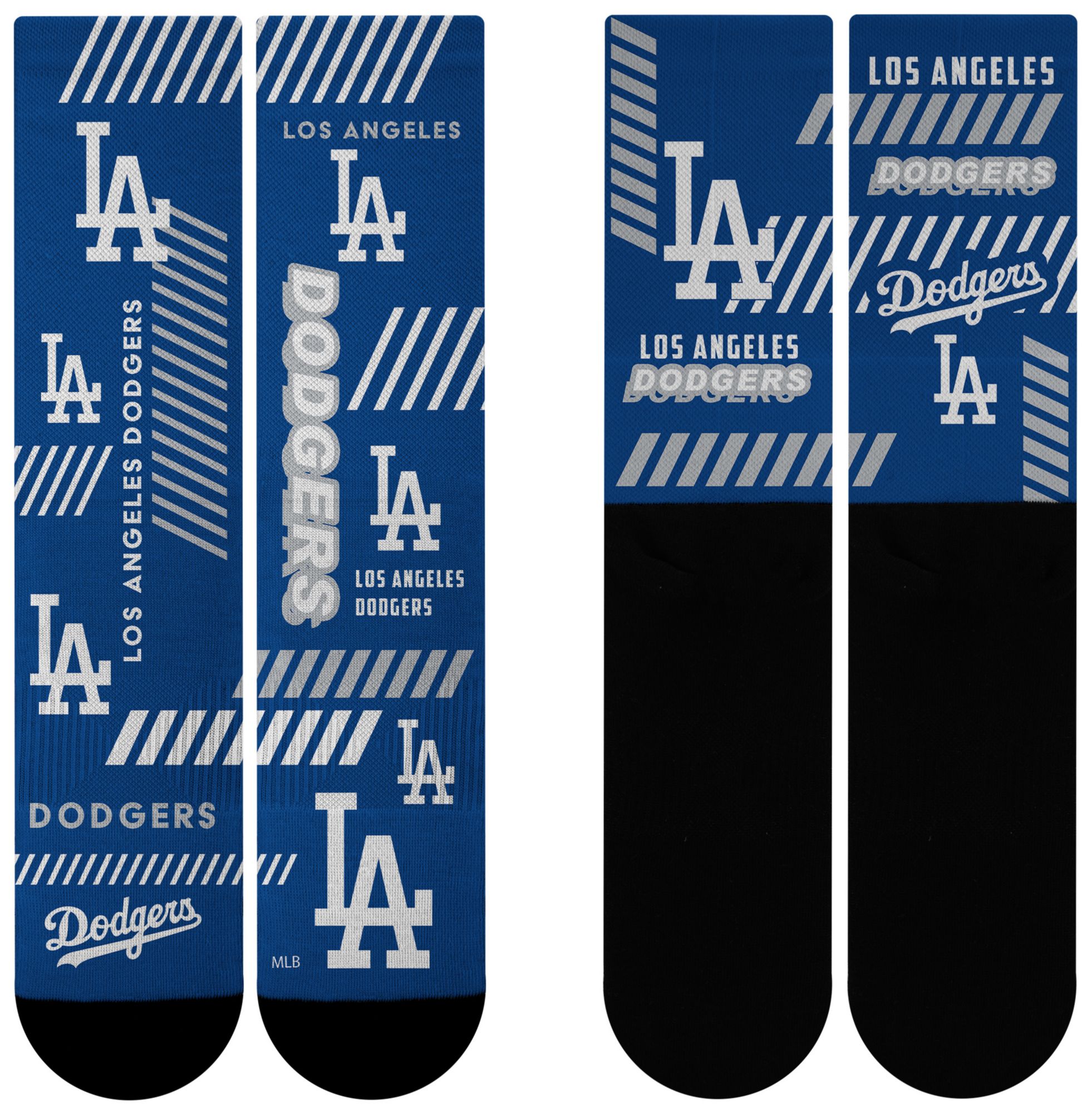 For Bare Feet Adult Los Angeles Dodgers Multi Fantastic Sublimated Crew Socks product image