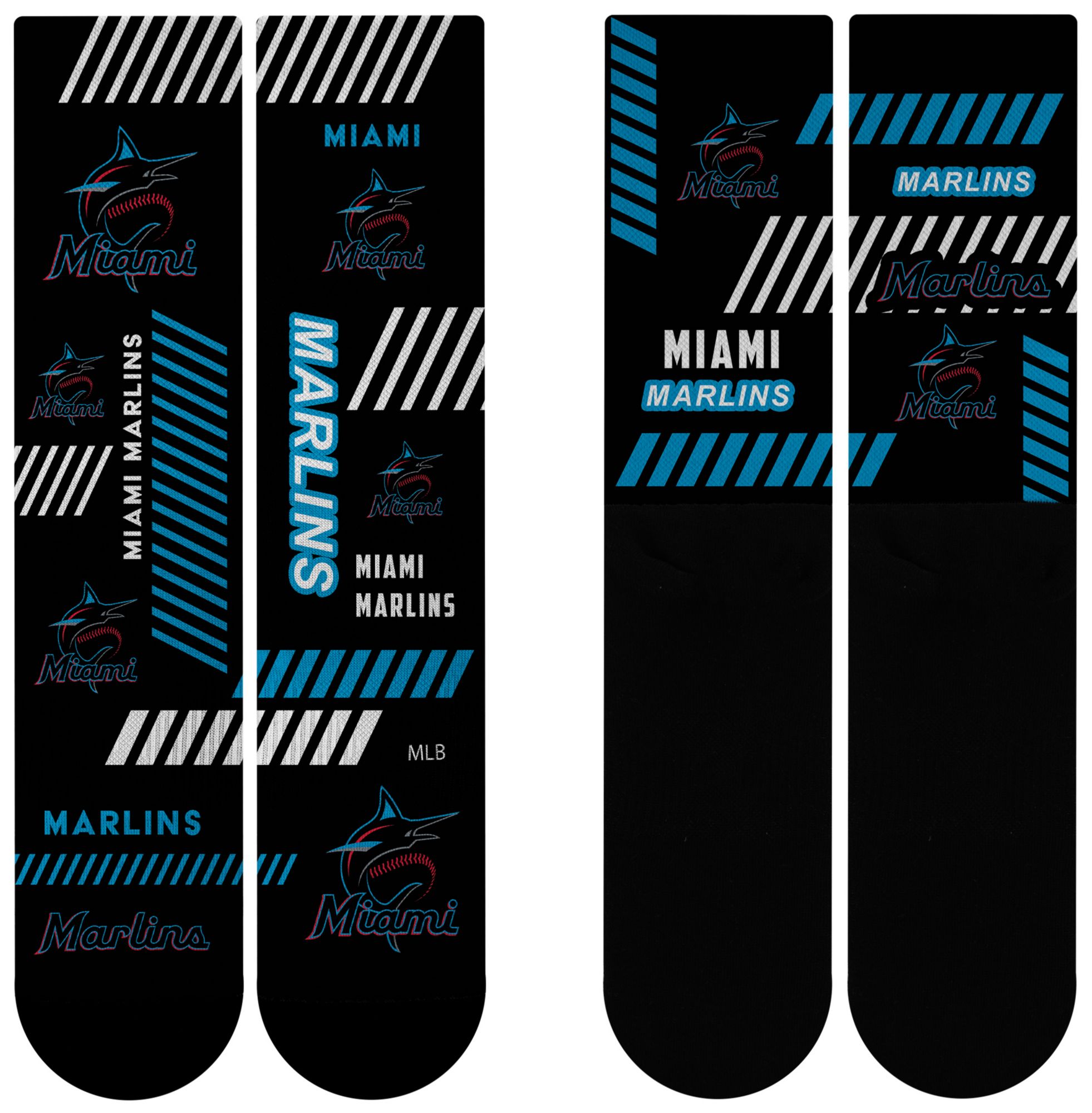 For Bare Feet Adult Miami Marlins Multi Fantastic Sublimated Crew Socks product image