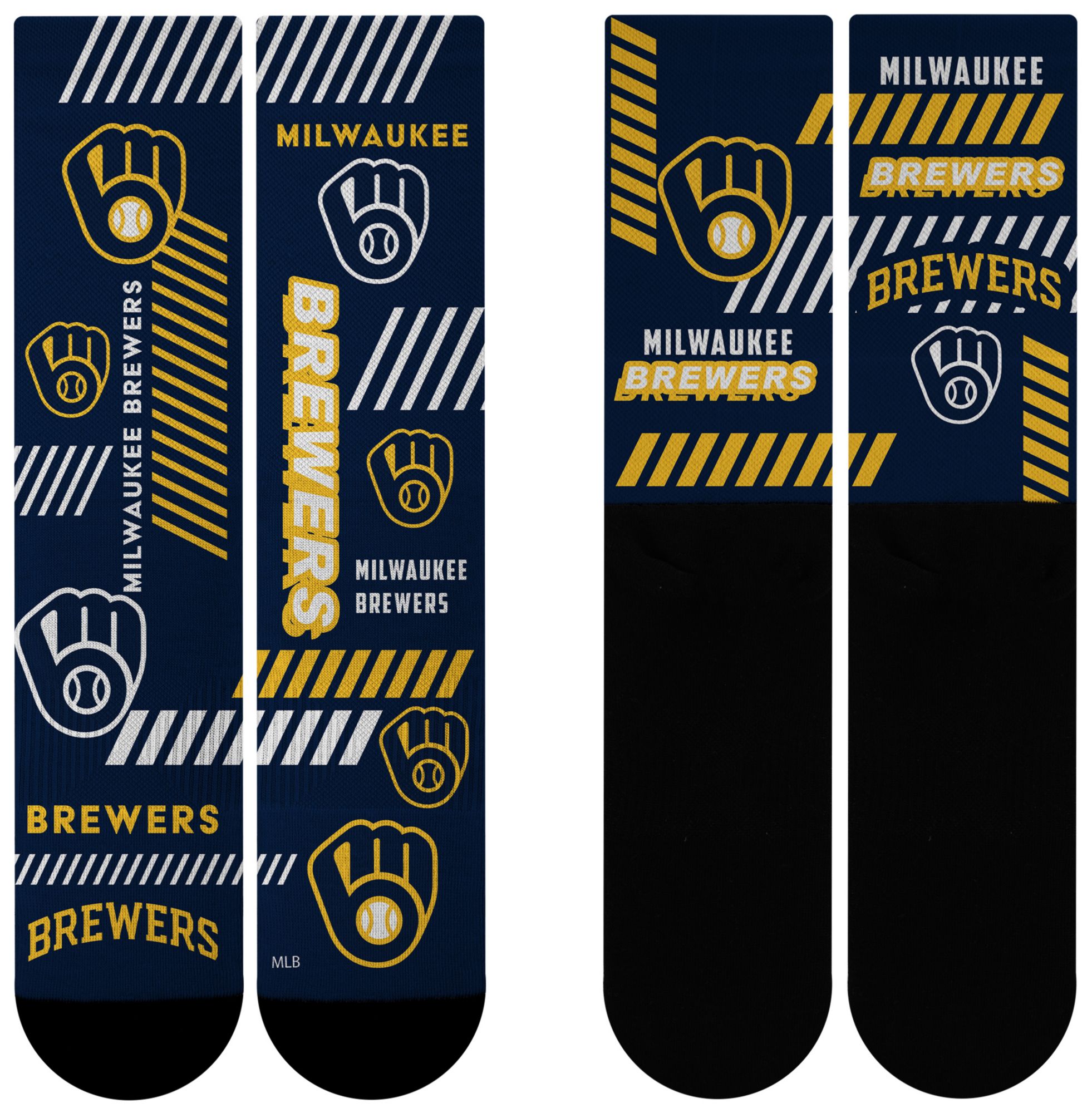 For Bare Feet Adult Milwaukee Brewers Multi Fantastic Sublimated Crew Socks product image