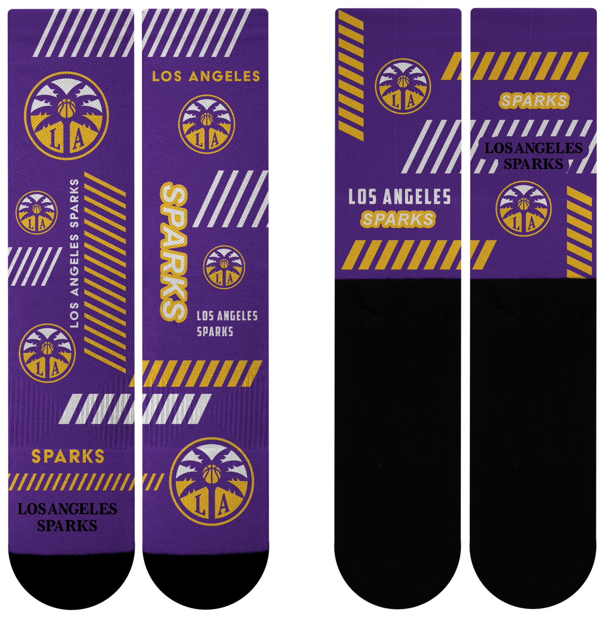 For Bare Feet Adult Los Angeles Sparks Multi Fantastic Sublimated Crew Socks product image