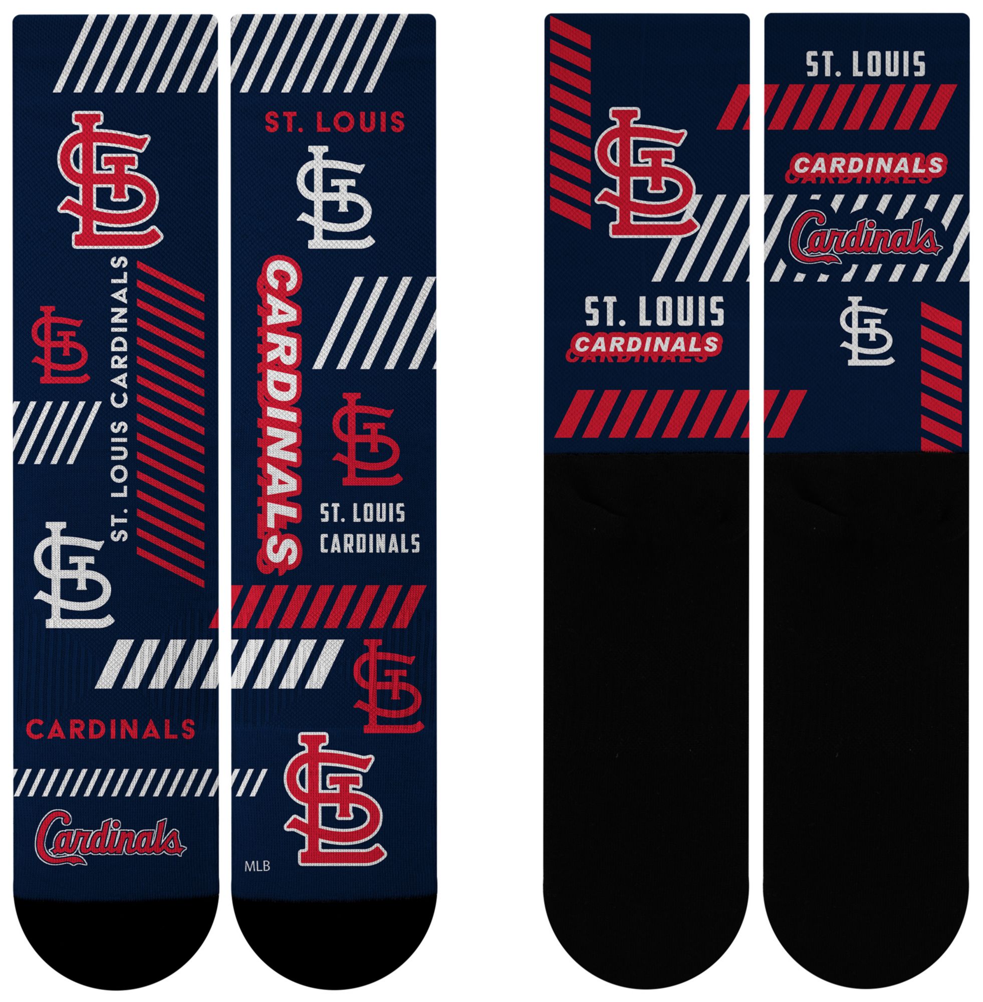 For Bare Feet Adult St. Louis Cardinals Multi Fantastic Sublimated Crew Socks product image