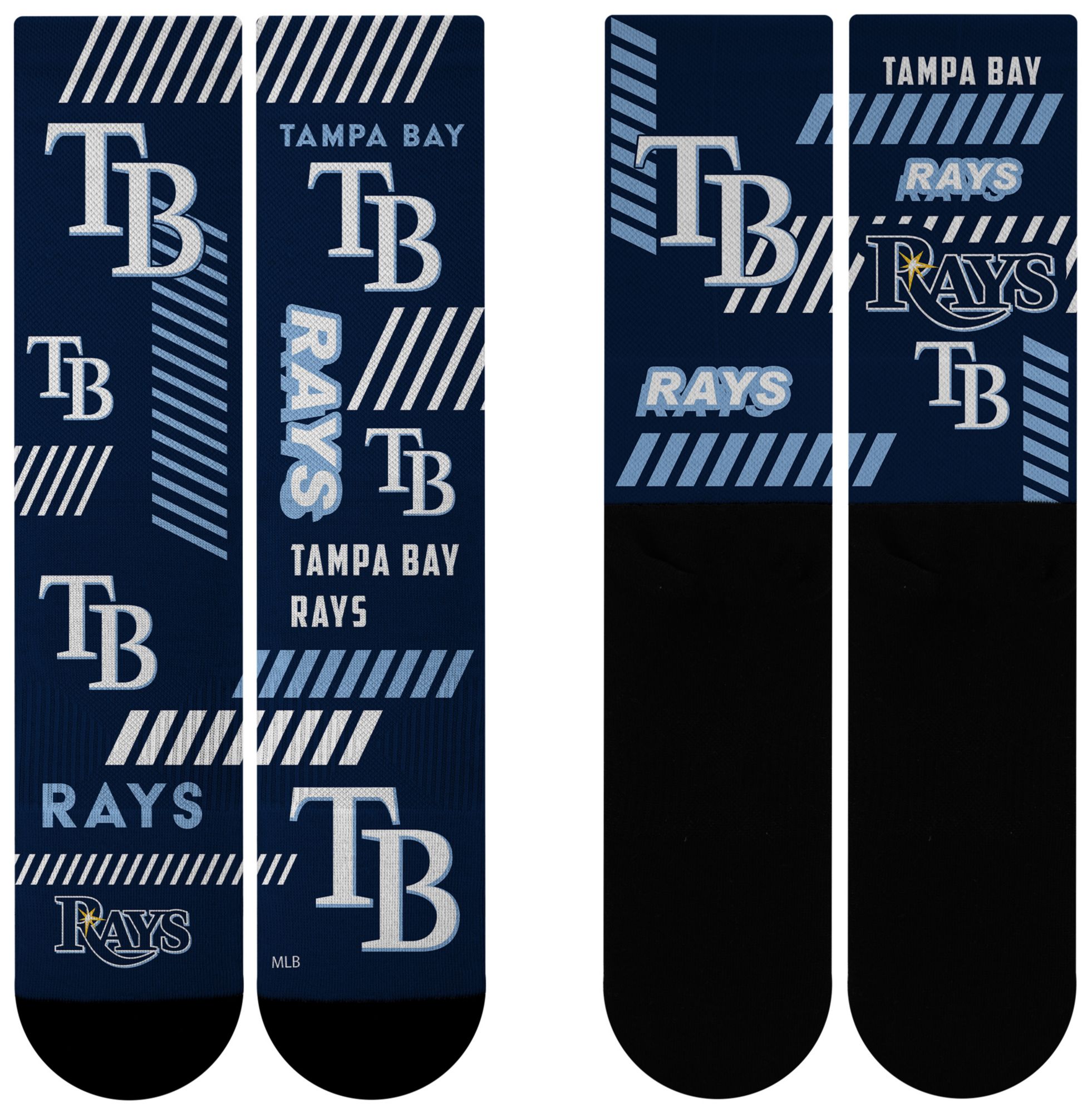 For Bare Feet Adult Tampa Bay Rays Multi Fantastic Sublimated Crew Socks product image
