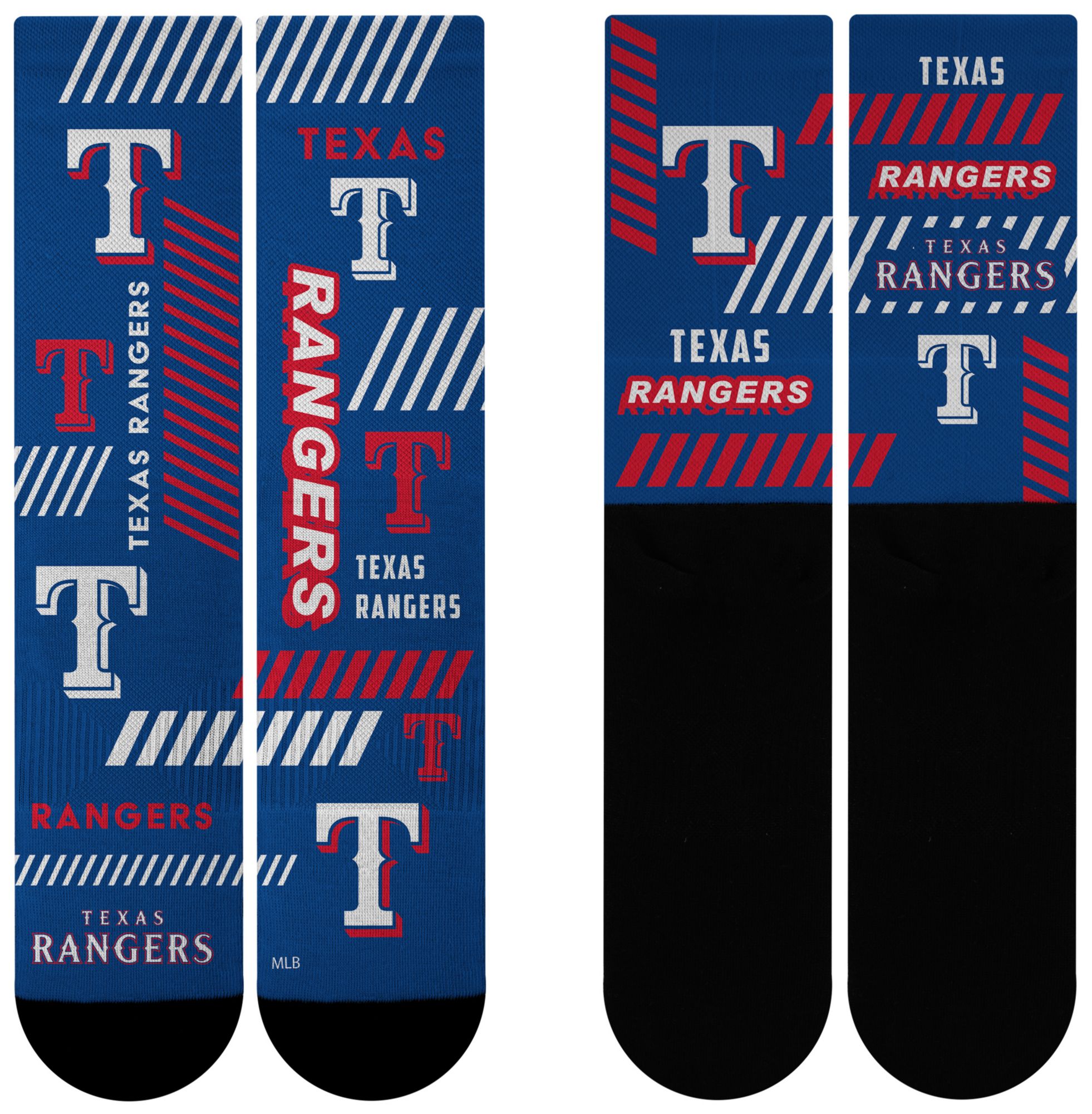 For Bare Feet Adult Texas Rangers Multi Fantastic Sublimated Crew Socks product image