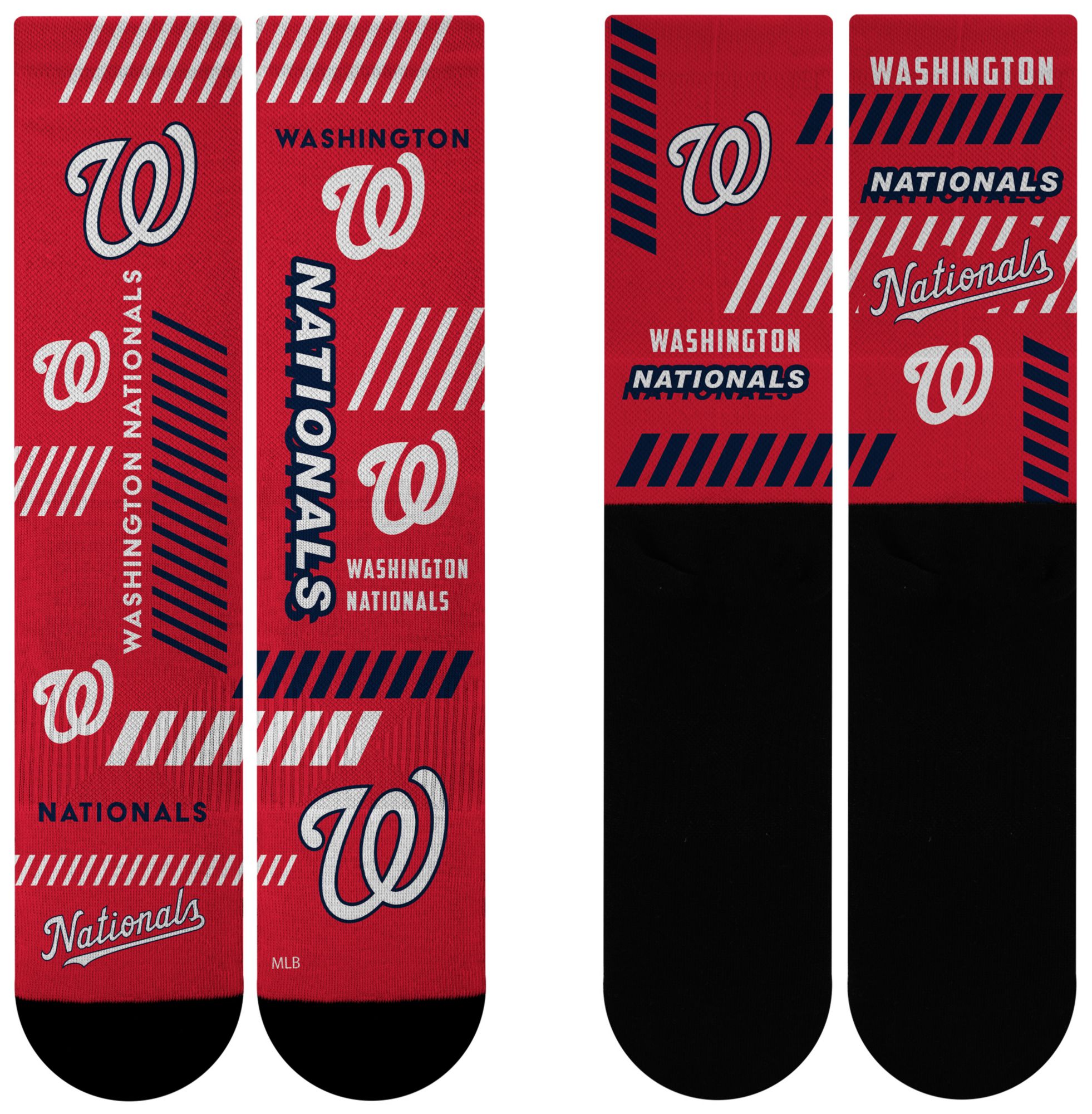 For Bare Feet Adult Washington Nationals Multi Fantastic Sublimated Crew Socks product image