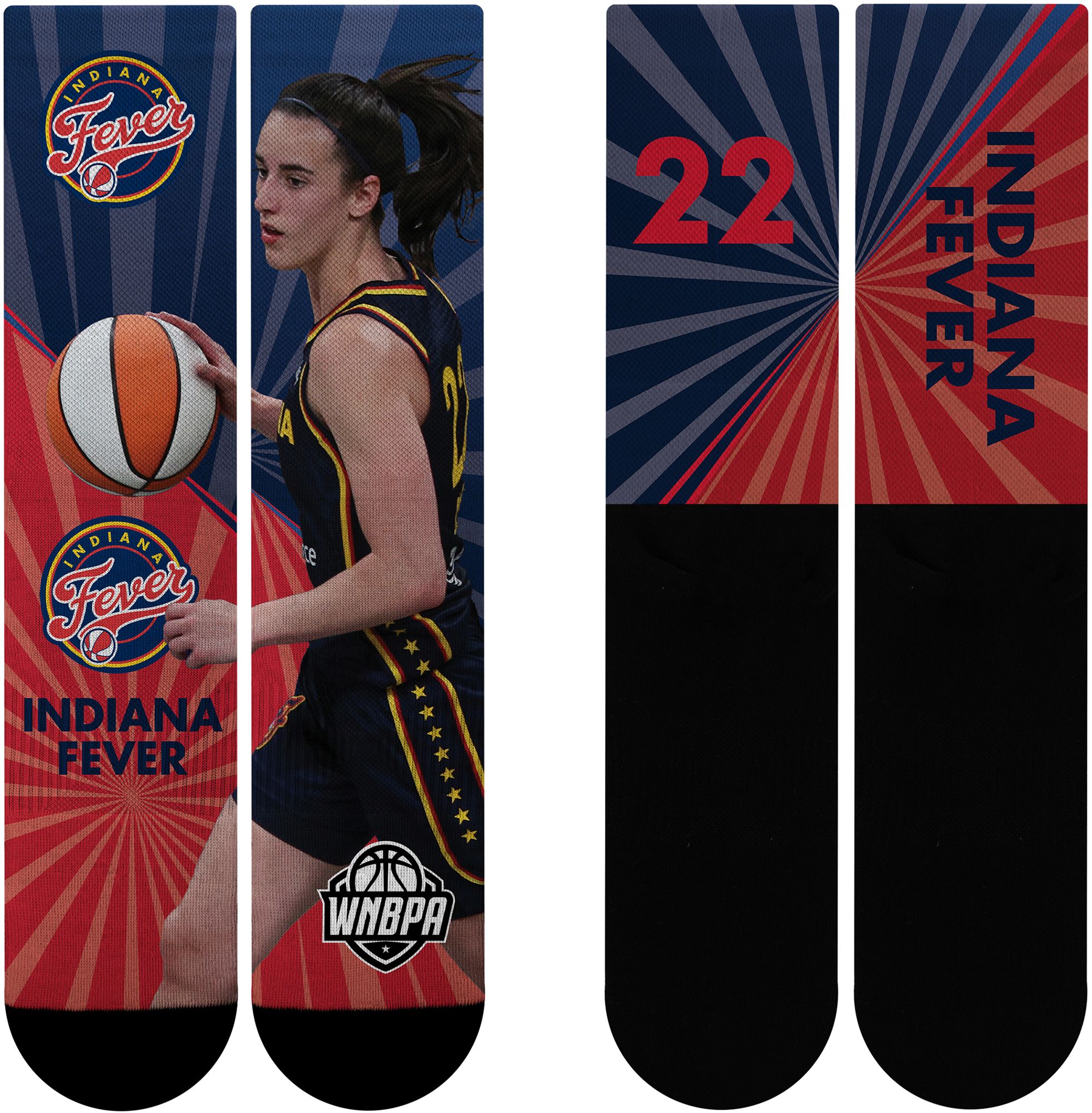 For Bare Feet Adult Indiana Fever Multi Record Breaker Socks product image