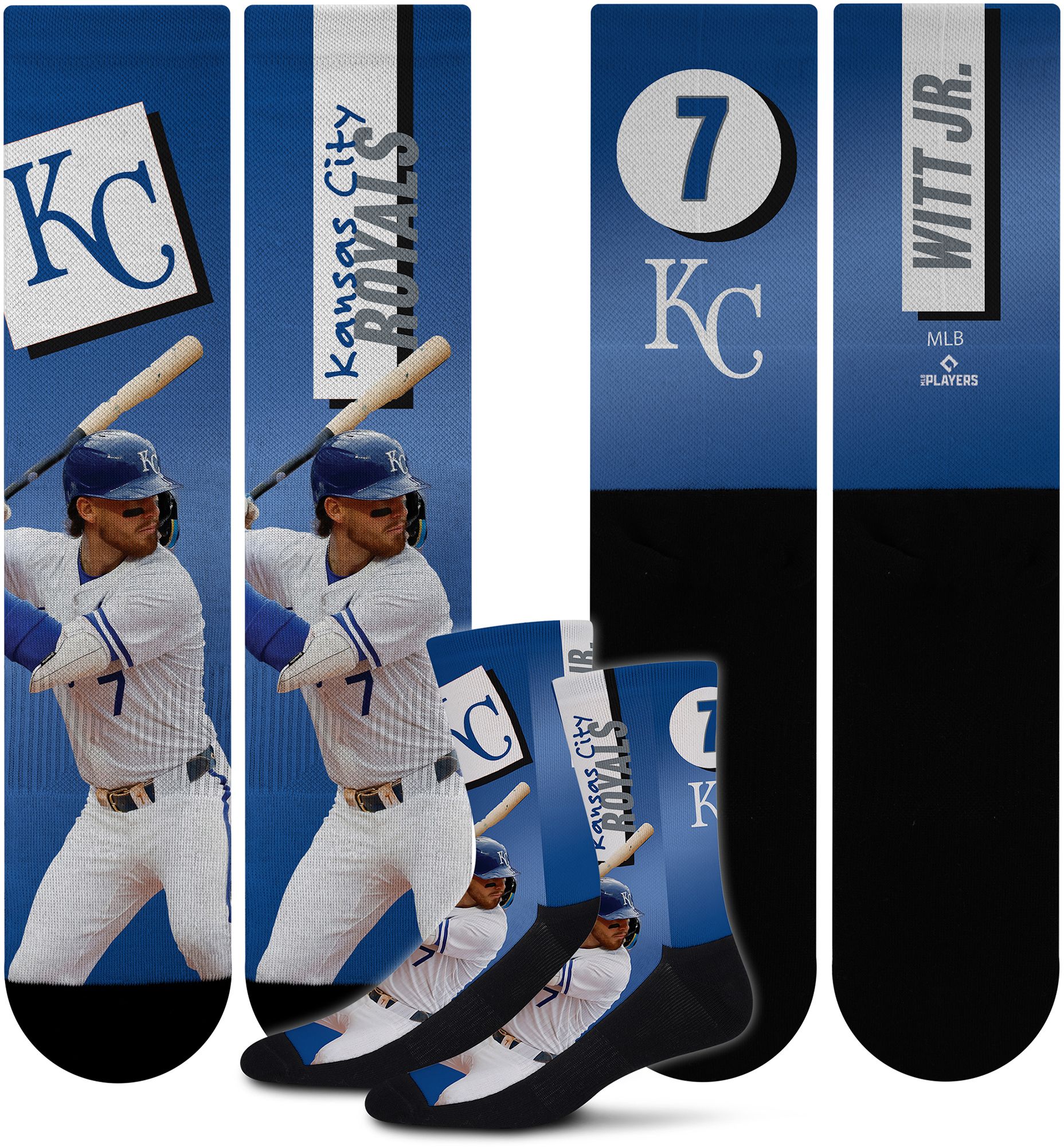 For Bare Feet Adult Kansas City Royals Multi Shape Shifter Crew Sock product image