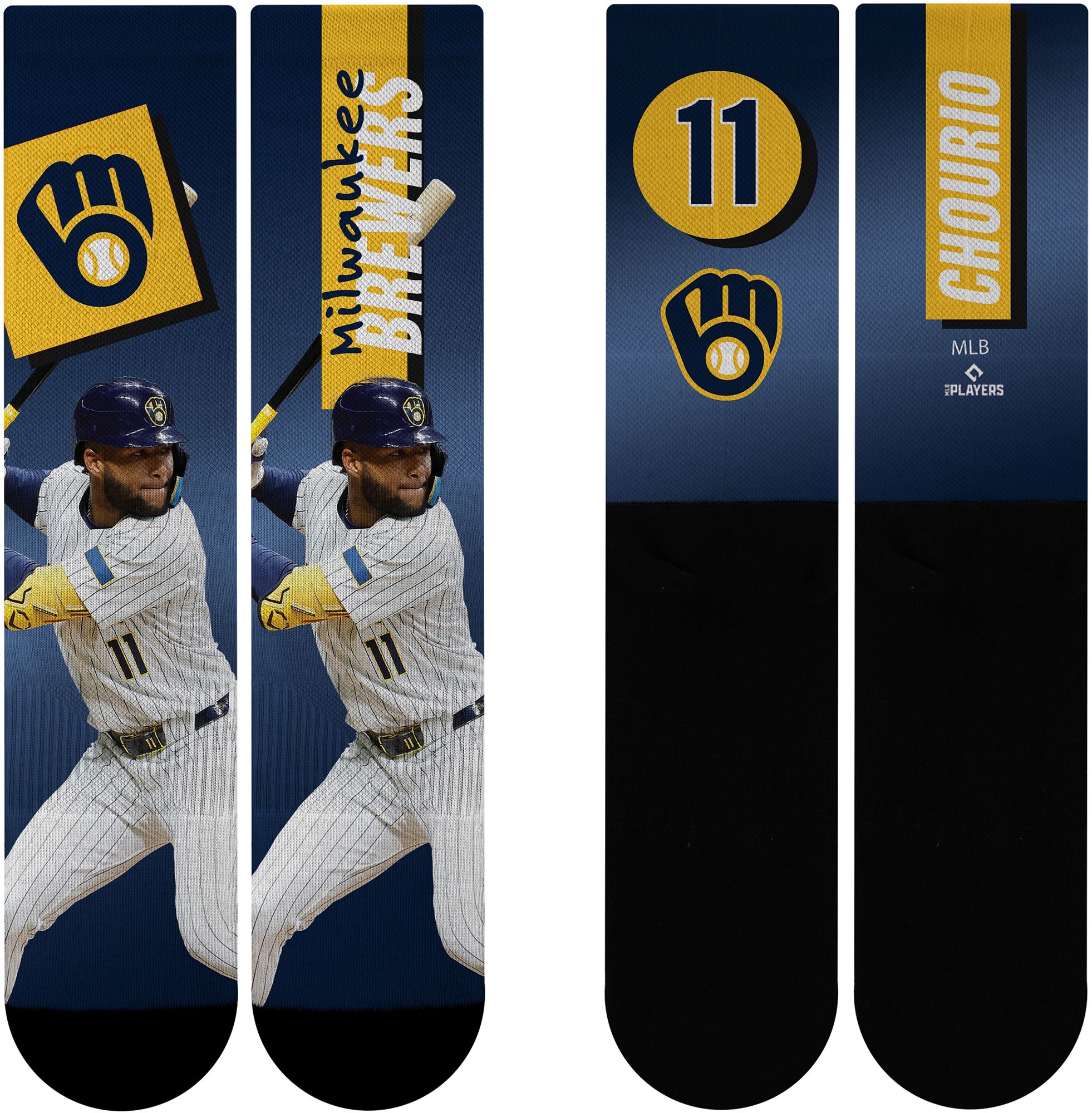 For Bare Feet Adult Milwaukee Brewers Multi Shape Shifter Crew Socks product image