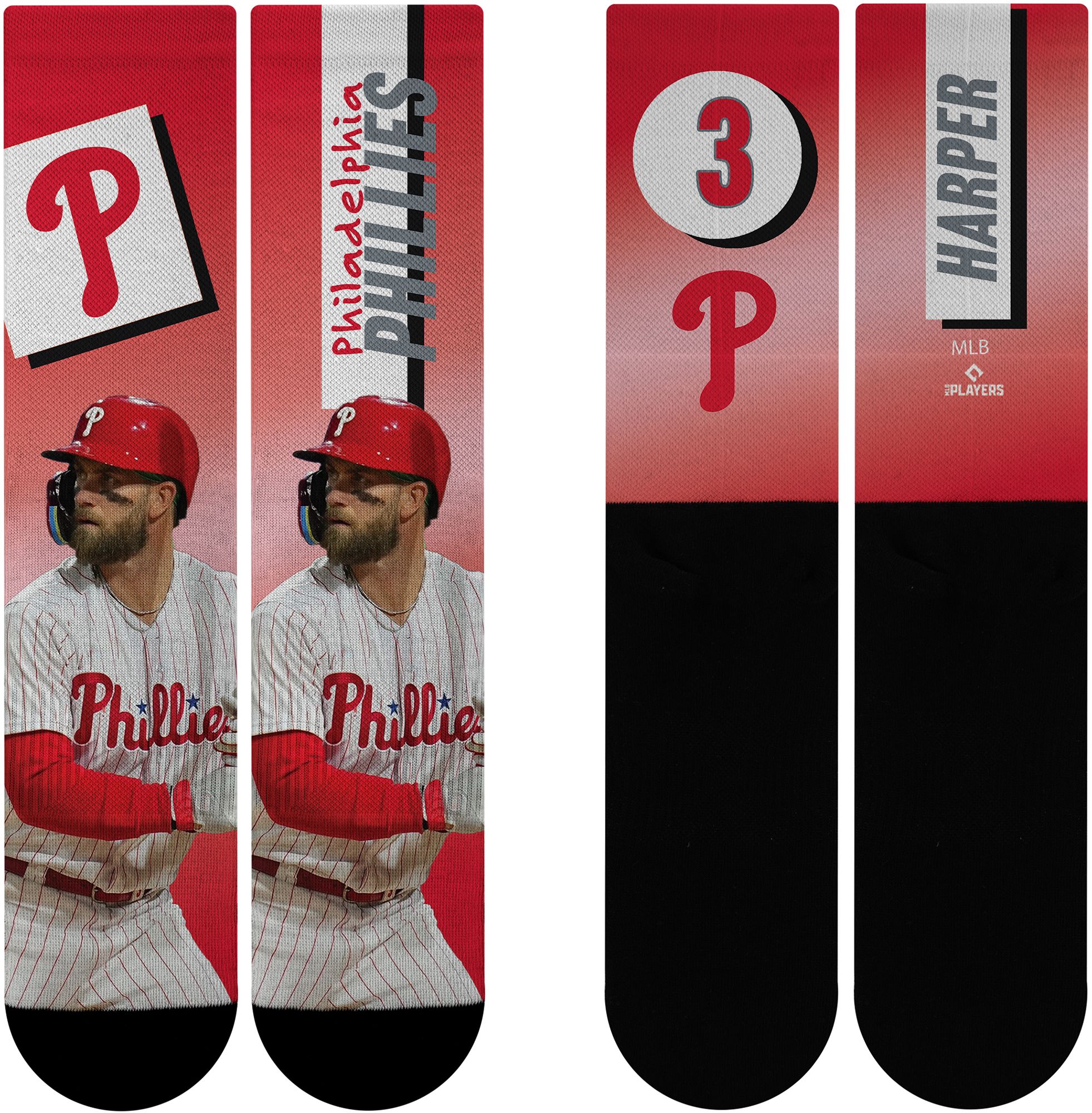 For Bare Feet Adult Philadelphia Phillies Bryce Harper #3 Shape Shifter Crew Socks product image