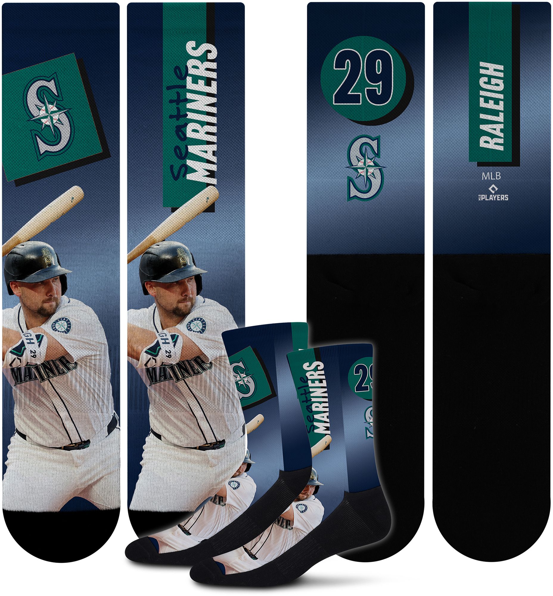 For Bare Feet Adult Seattle Mariners Shape Shifter Crew Socks product image