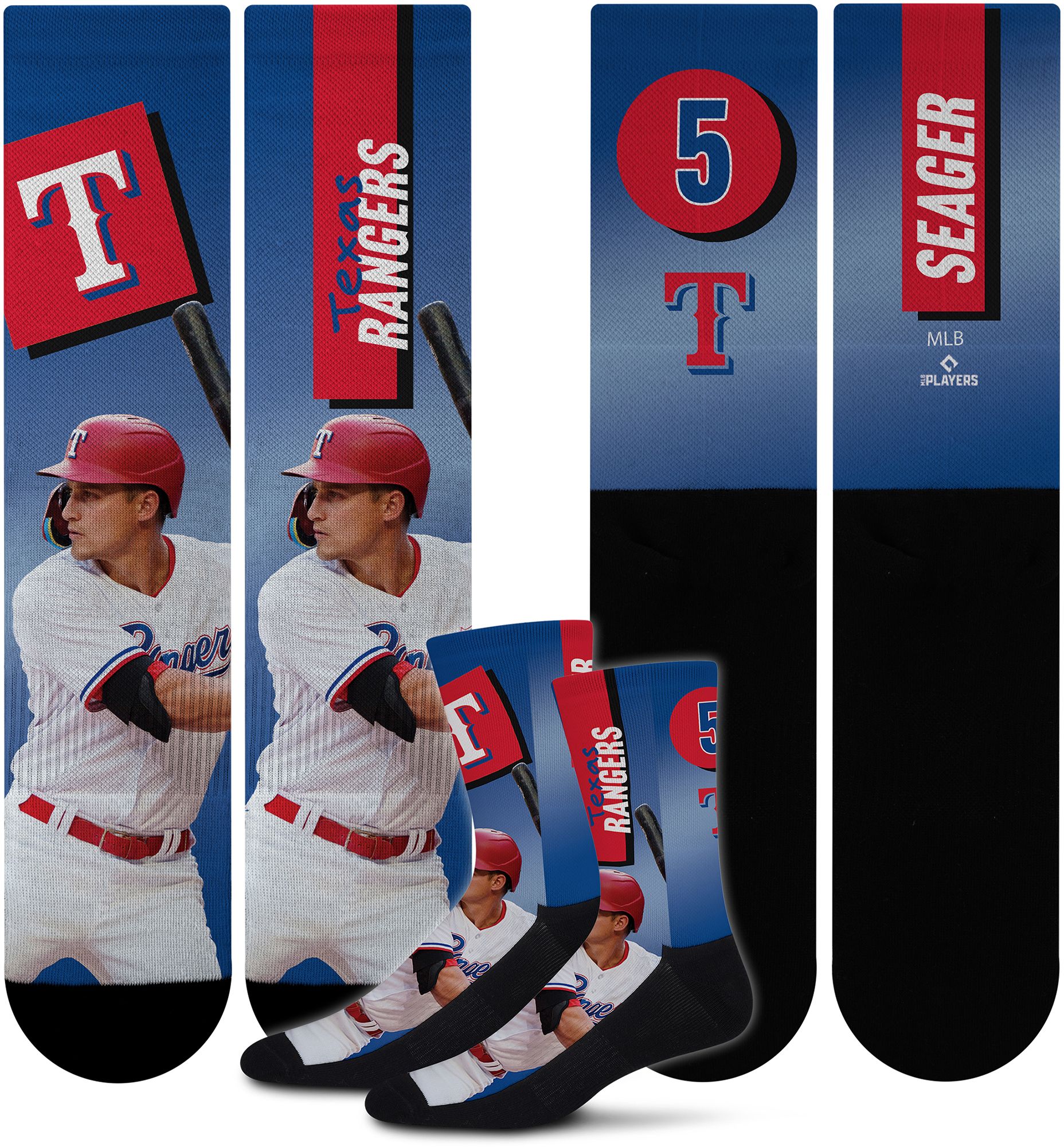 For Bare Feet Adult Texas Rangers Multi Shape Shifter Crew Socks product image