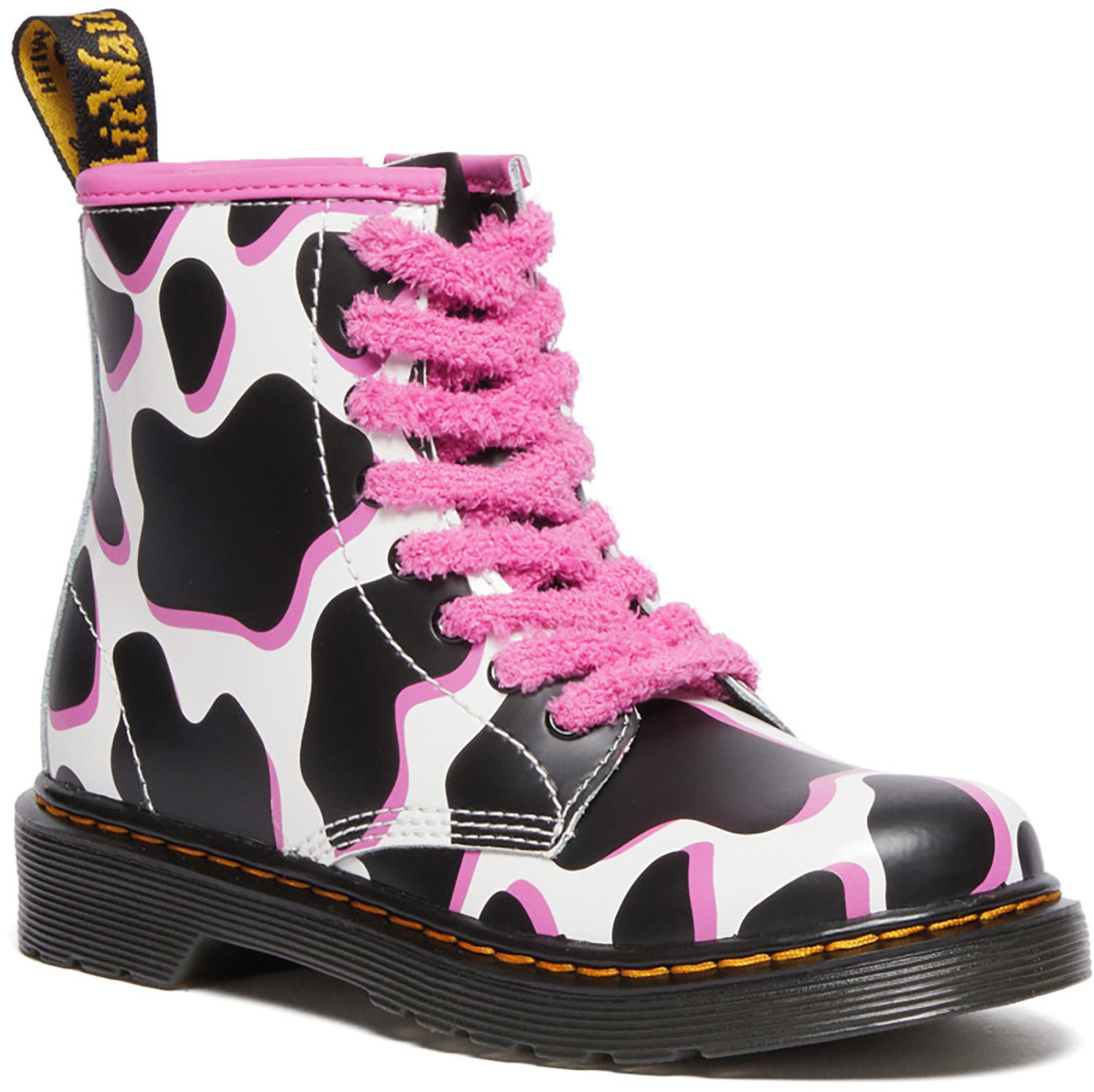 Dr. Martens Junior Cow Print Patent Lamper Boots product image